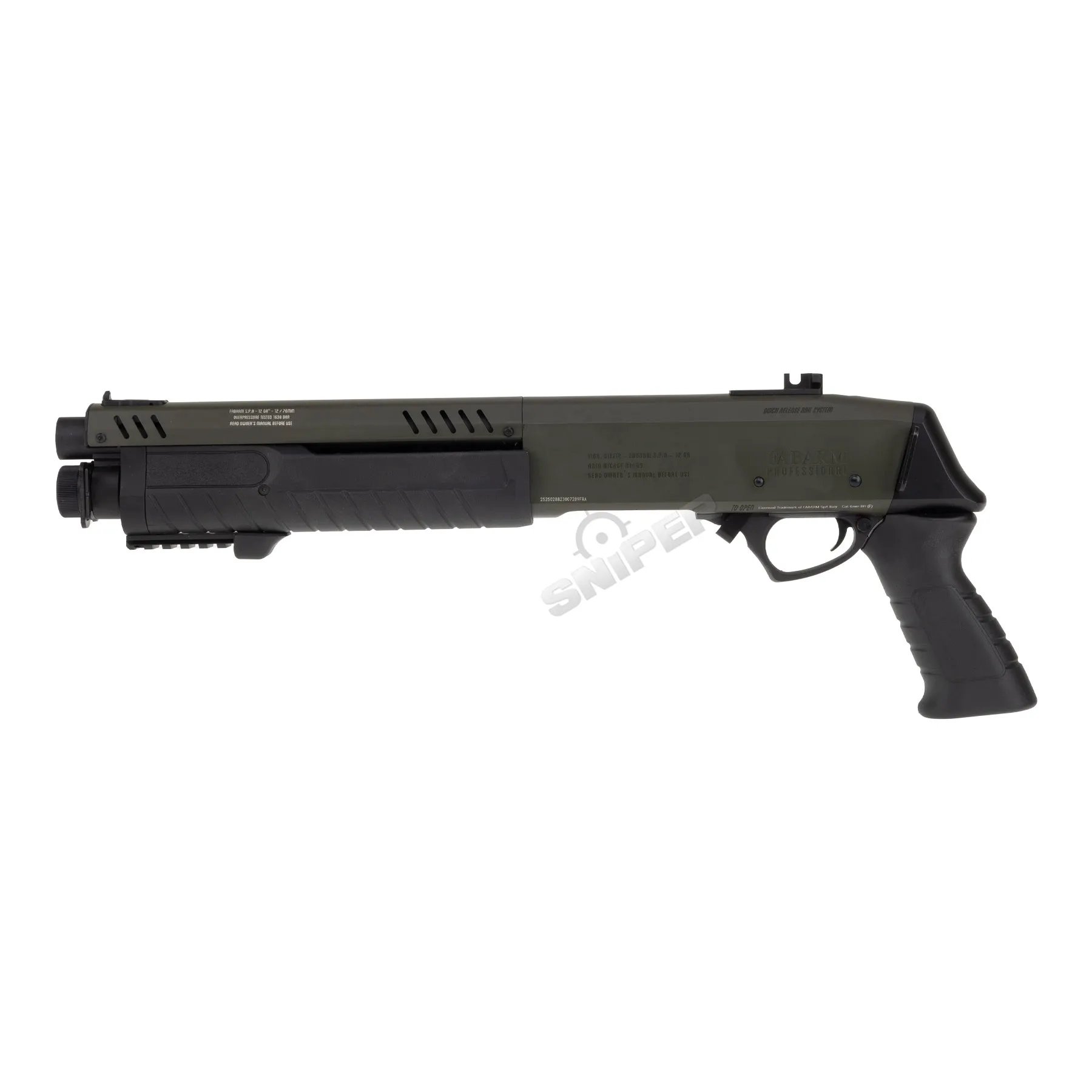 Fabarm STF12 Short Initial 11" Gas Pumpgun, OD Fabarm STF12 Short Initial 11" Gas Pumpgun, OD