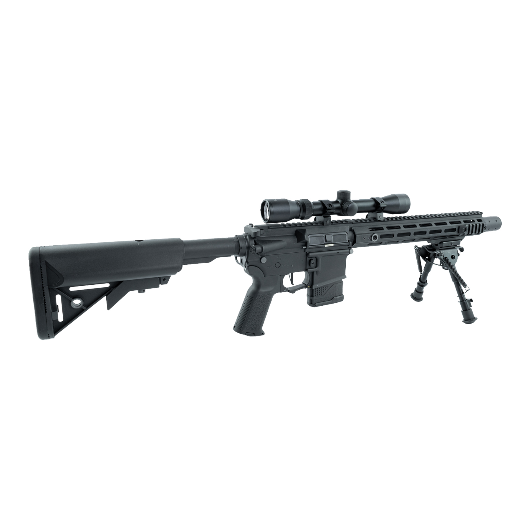 Prep My Airsoft - LT-32 DMR w/ Scope & Bipod (S)AEG, Black