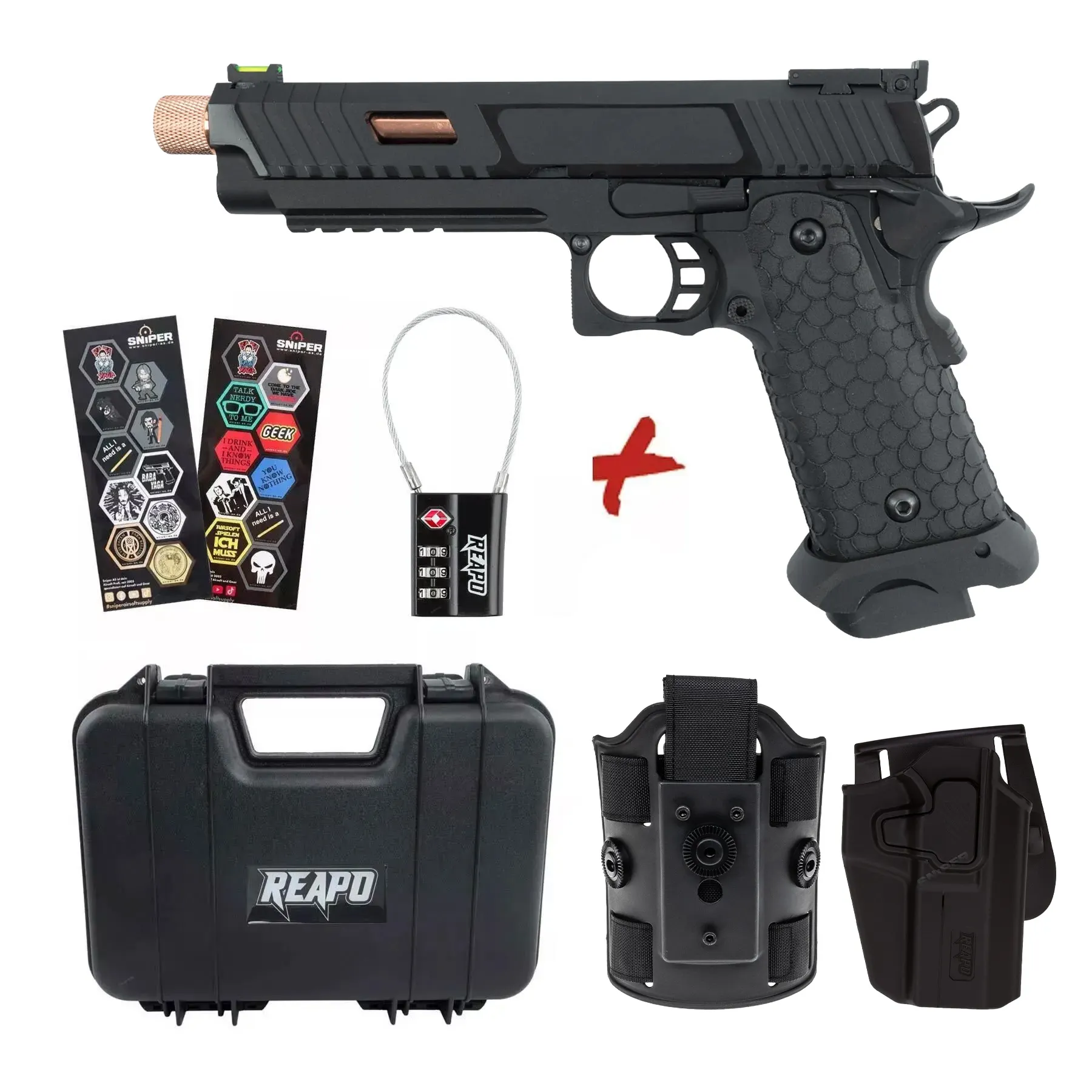 Bundle Deal #2 - Reapo JW3 BABA YAGA Softair Pistole, CO2 und GAS