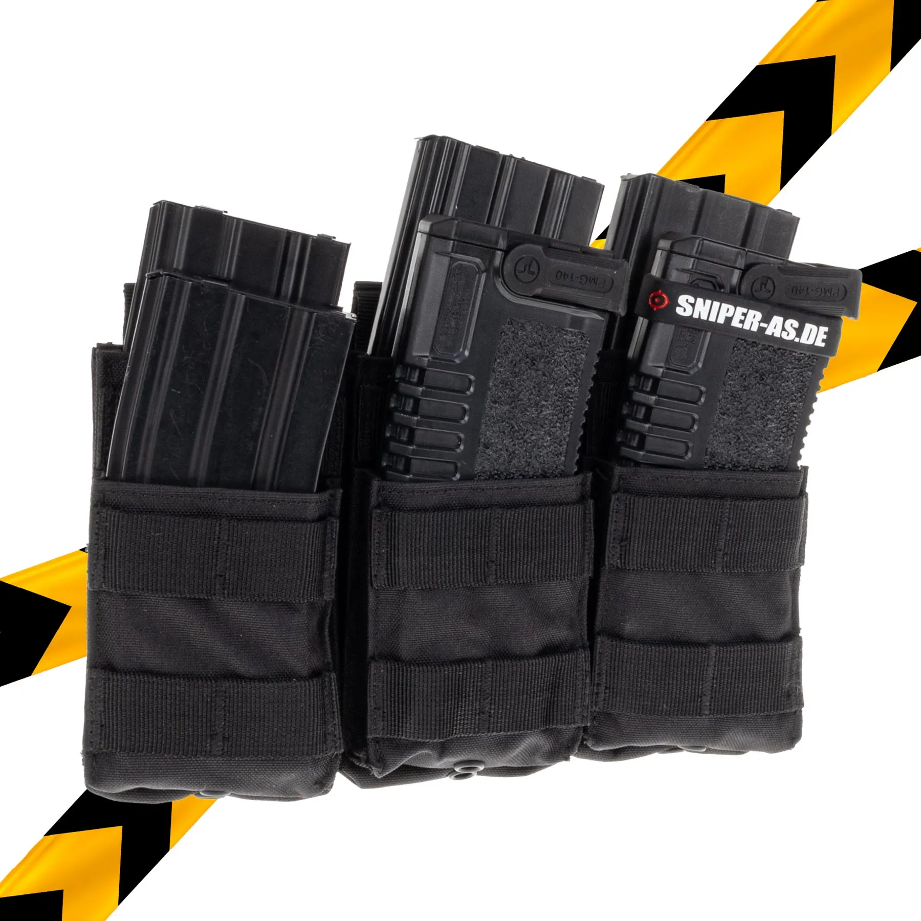 B-Ware Reapo Triple M4 Mag-Pouch, Black