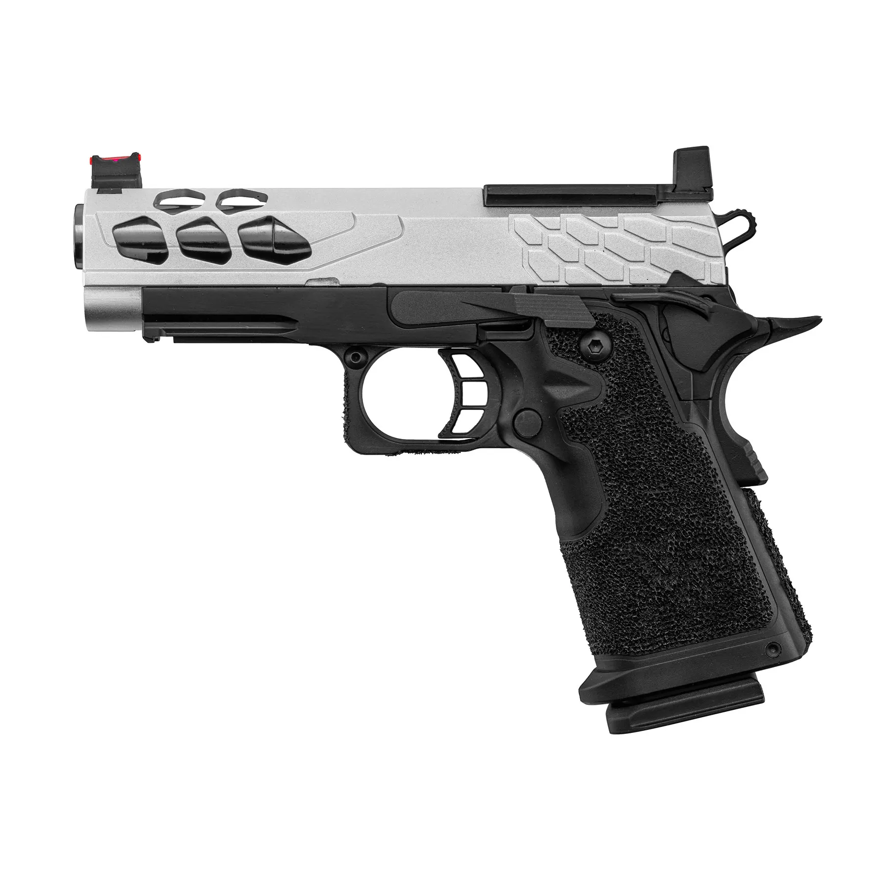 Lancer Tactical LTX-7B Stryk 4.3 Hi-Capa GBB Softairpistole, Silver