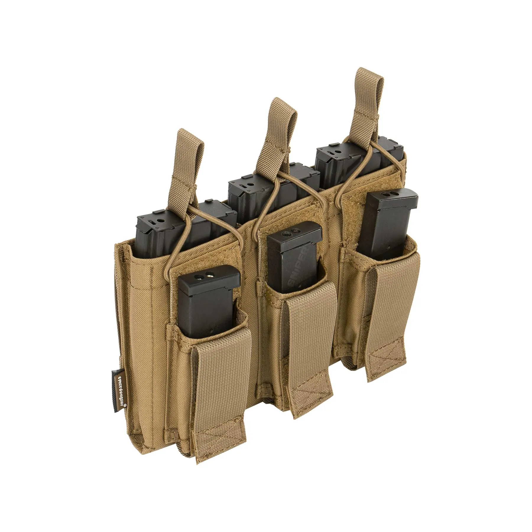 Rifle/ Pistol Triple Open Mag Pouch, Coyote Brown