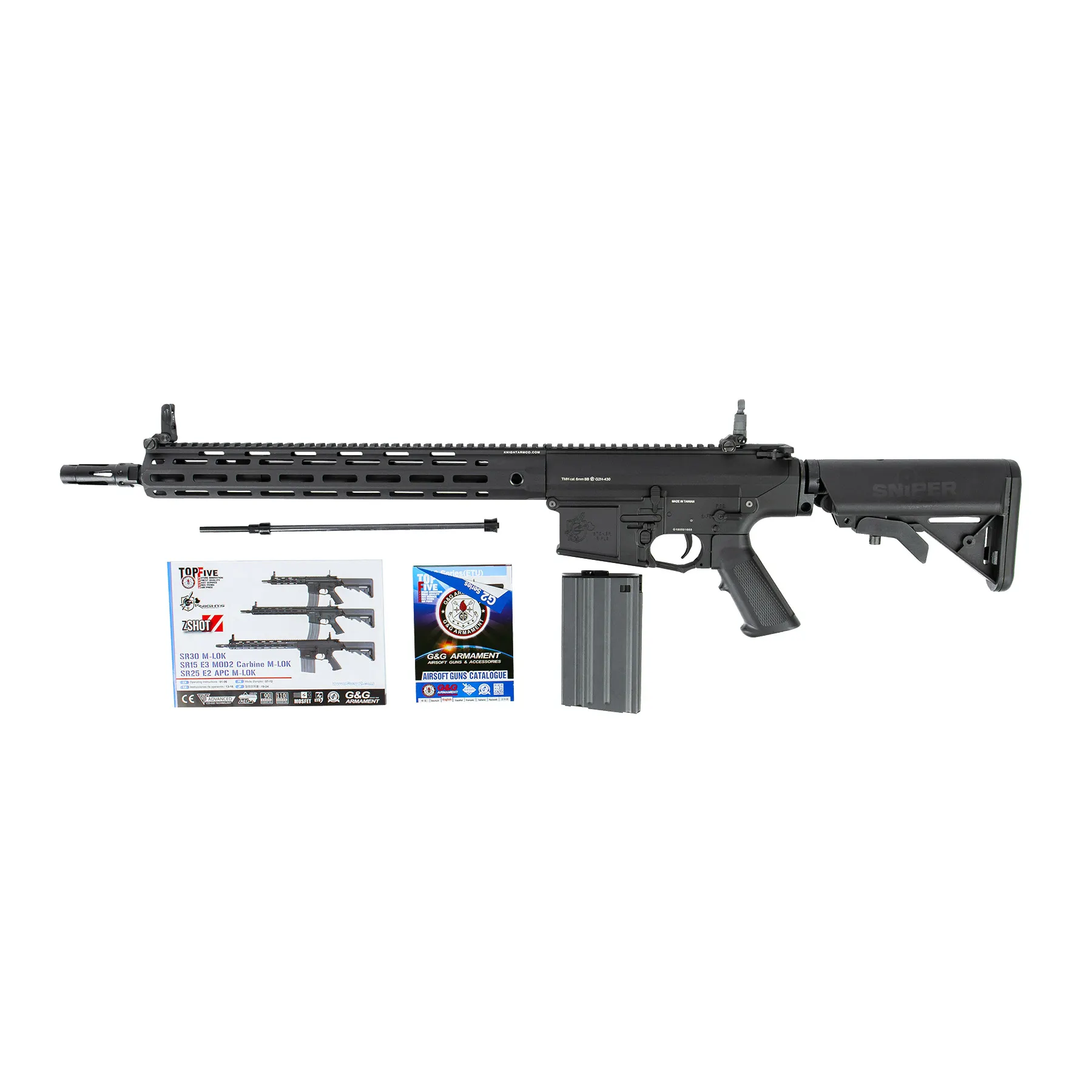 Knights Armament SR25 E2 APC M-LOK Black, (S)AEG Knights Armament SR25 E2 APC M-LOK Black, (S)AEG