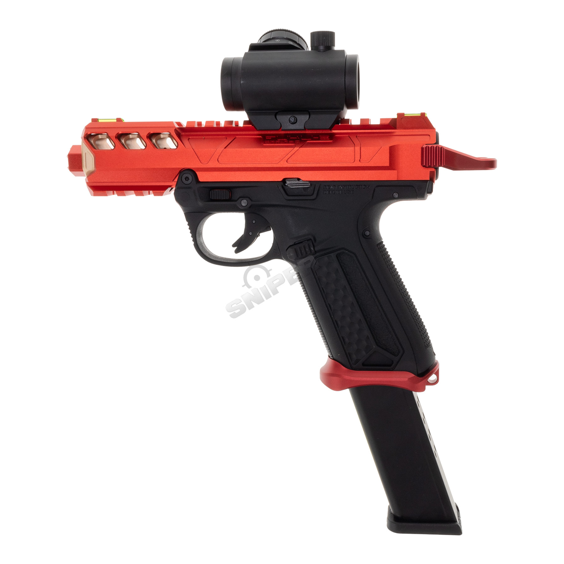 Prep my Airsoft - Action Army AAP 01 Assassin GBB Softair Pistole, Black/Red
