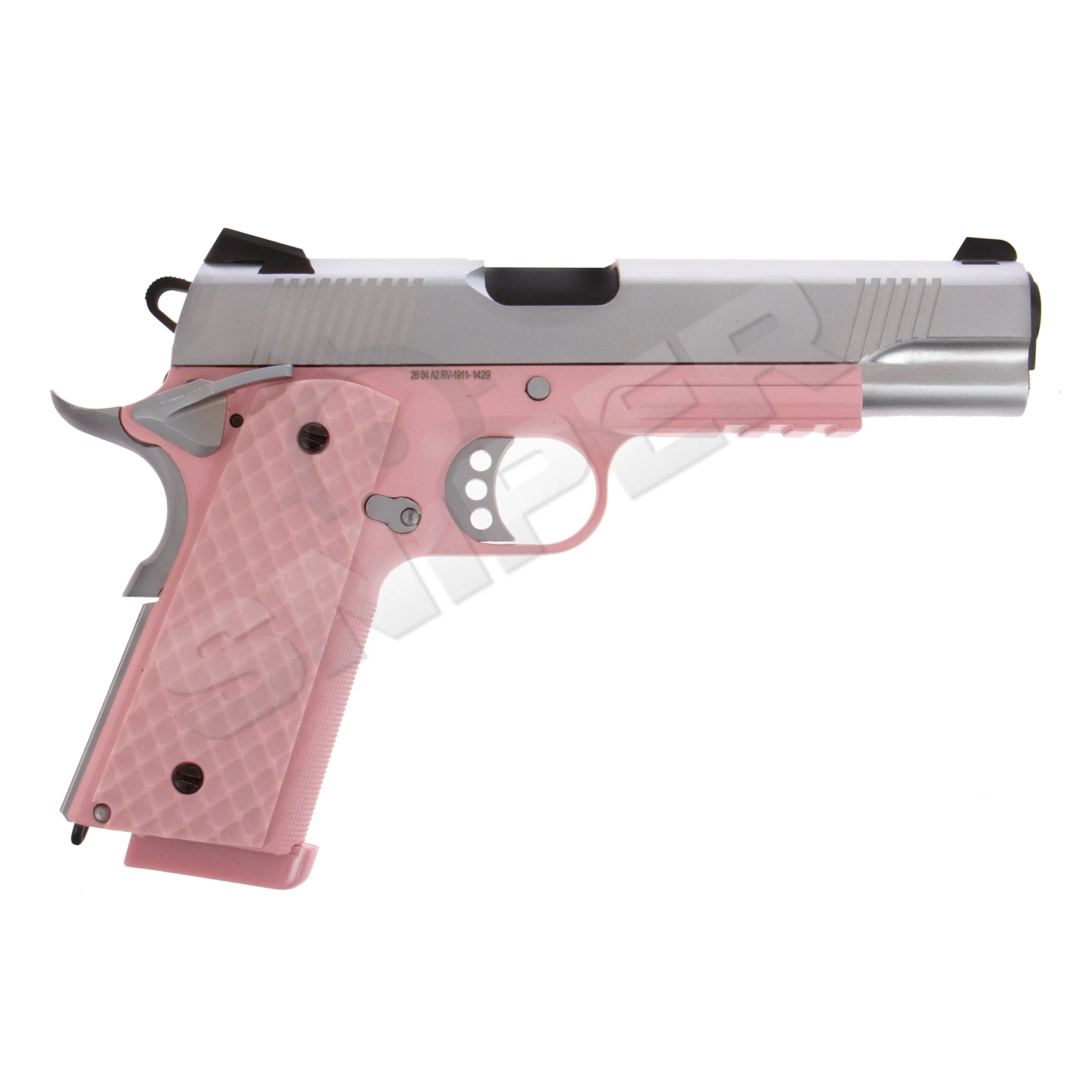 Raven 1911 MEU Railed GBB, Pink/Silver Raven 1911 MEU Railed GBB, Pink/Silver