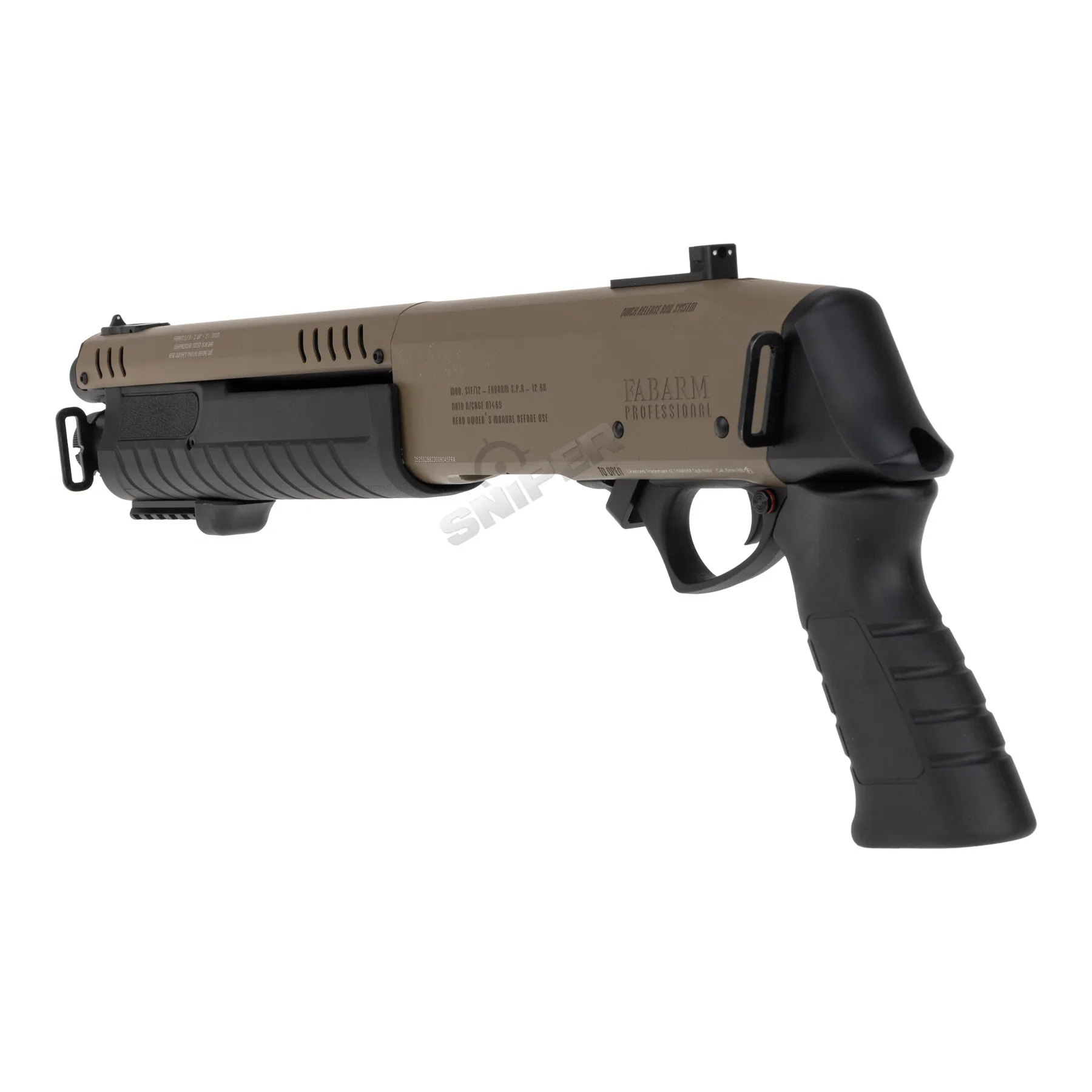 Fabarm STF12 Short Initial 11" Gas Pumpgun, Flat Earth