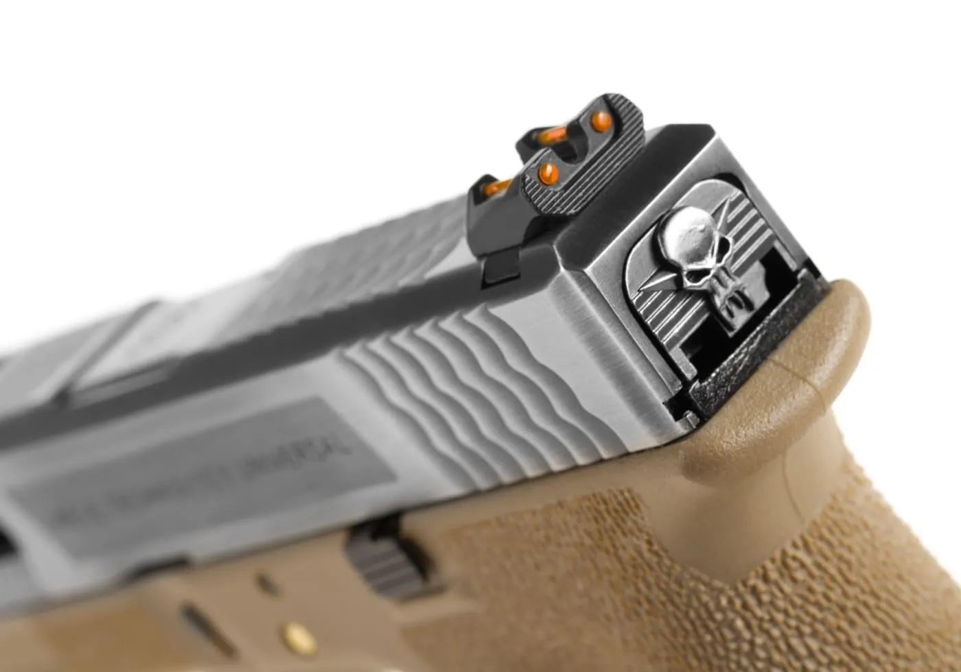 WE Force 08 Silver Barrel Metal-Slide GBB Softair, Tan
