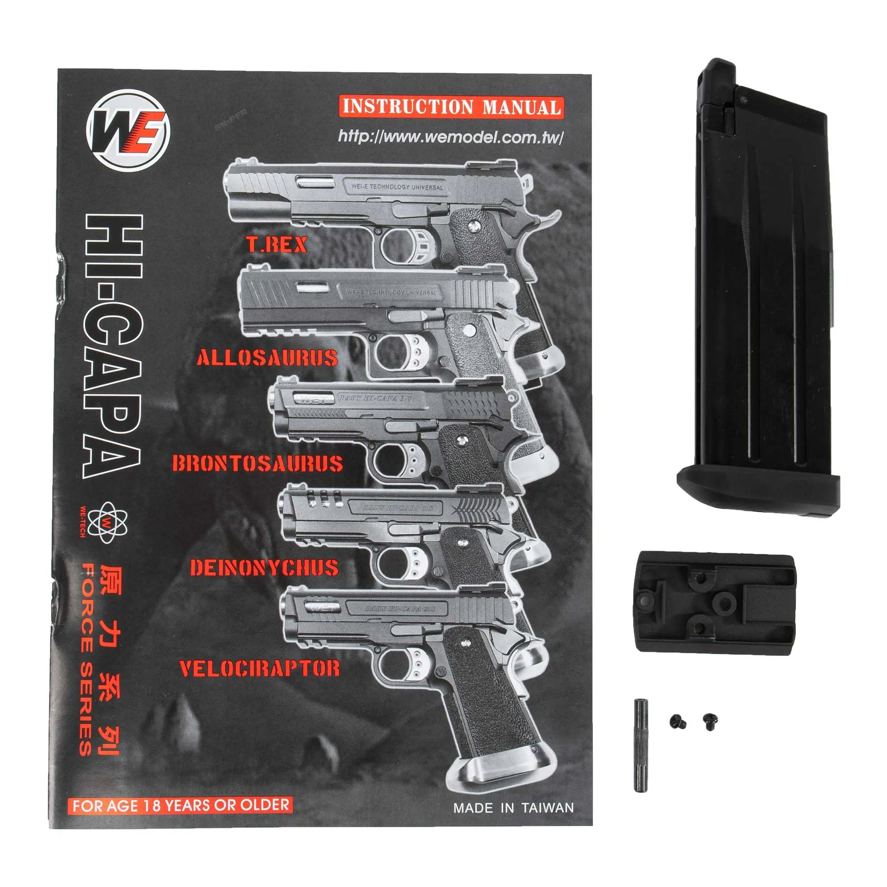 WE Hi-Capa 3.8 Force Full Metal Silver GBB Softair Pistole