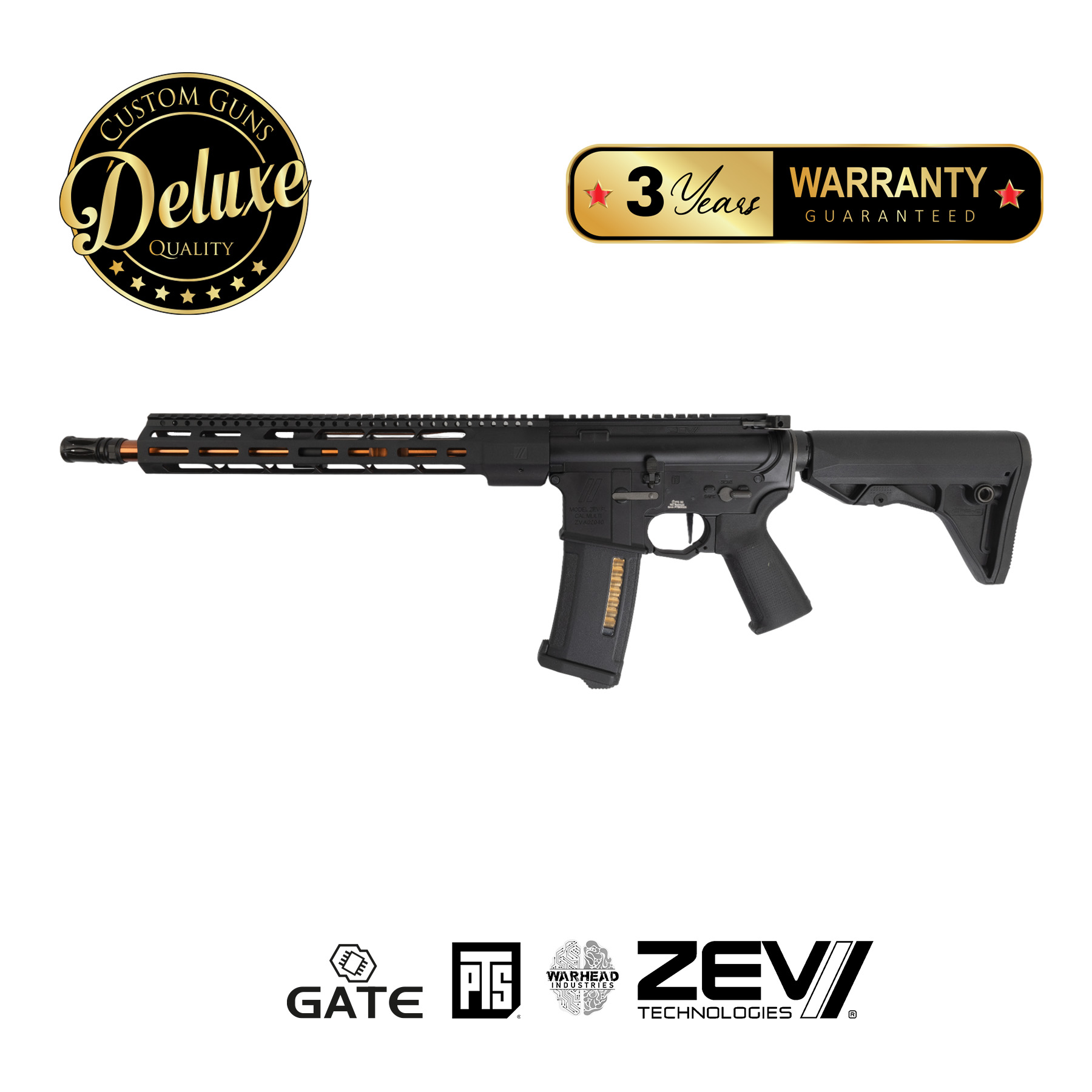 SAC x PTS ZEV Core Elite Carbine 14,5" (S)AEG, Black