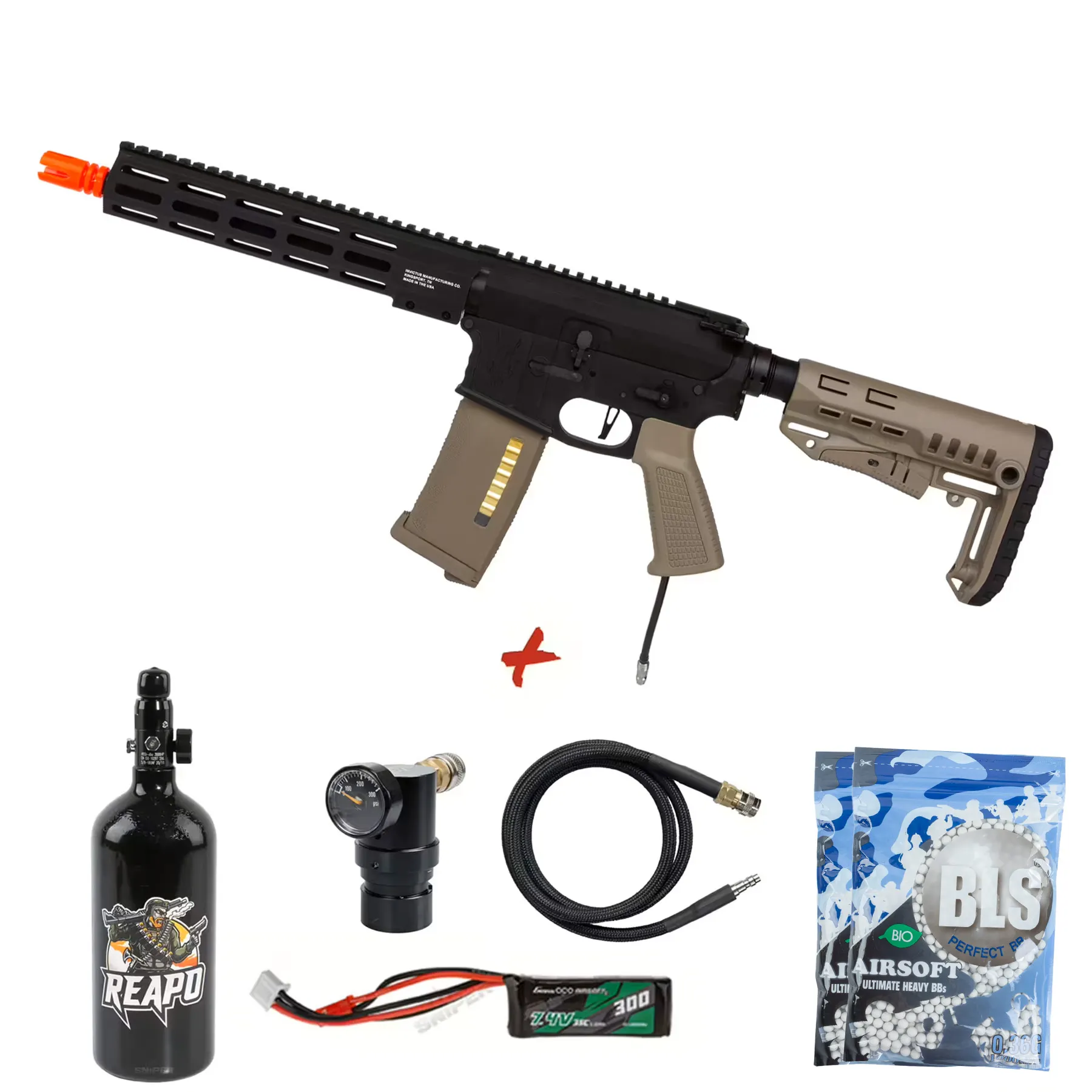 HPA Deal #1 MTW Billet 10" Tactical Inferno Edition Gen. 3, Tan HPA Deal #1 MTW Billet 10" Tactical Inferno Edition Gen. 3, Tan