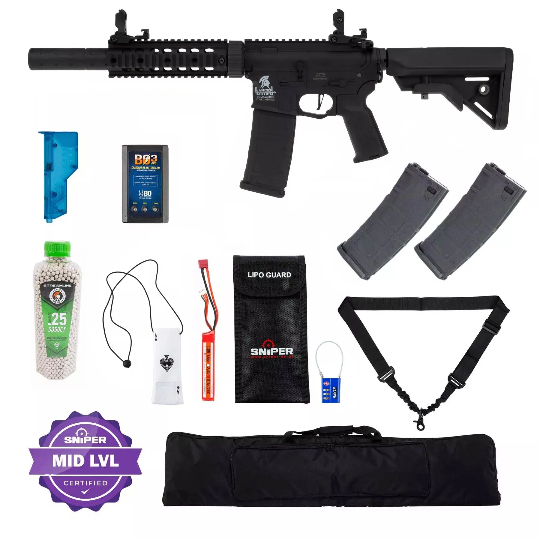 Einsteiger Set #3 - Lancer M4 SD w/ Nebula ETU (S)AEG, Black