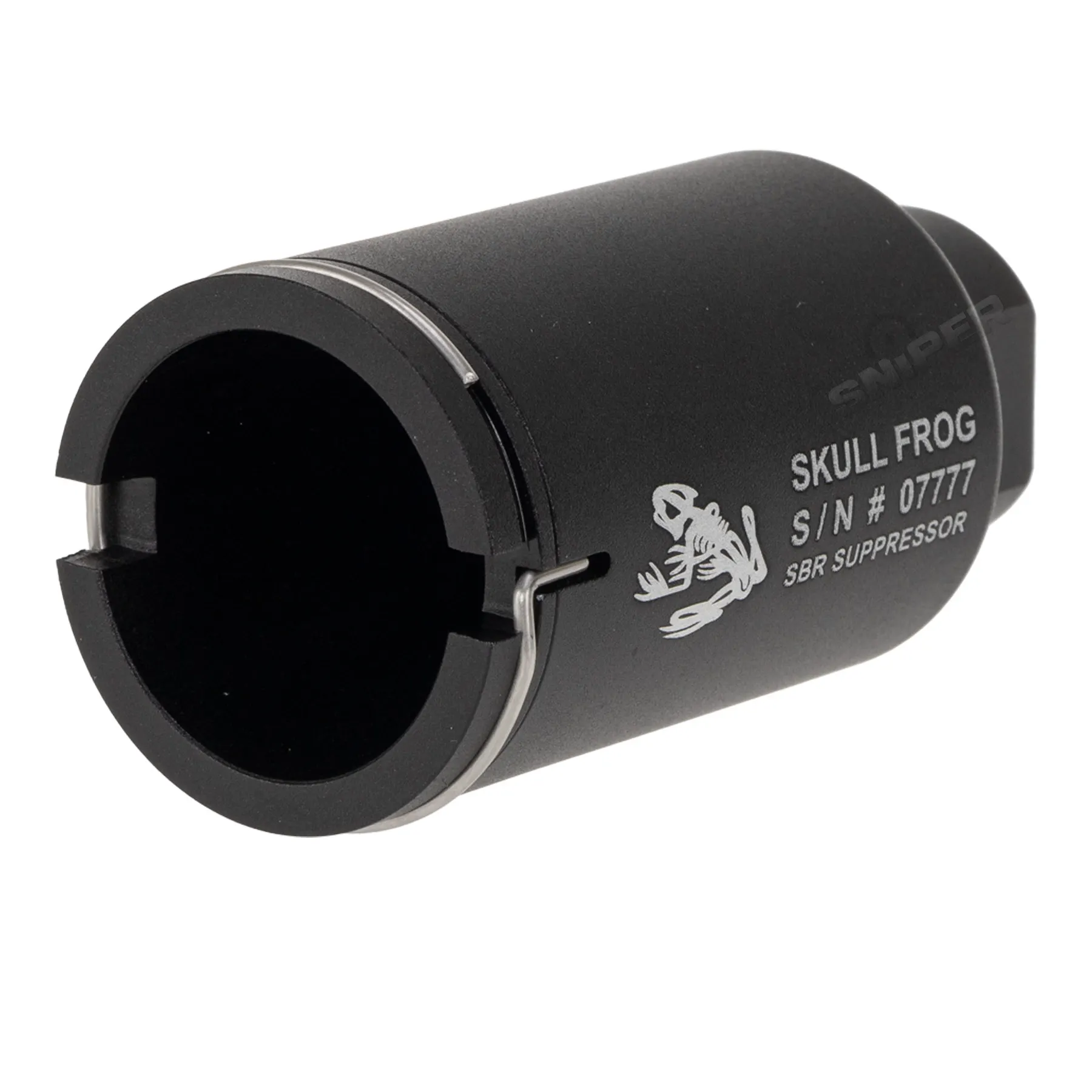 Elements Skull Frog Mini Flash Hider, Black Elements Skull Frog Mini Flash Hider, Black