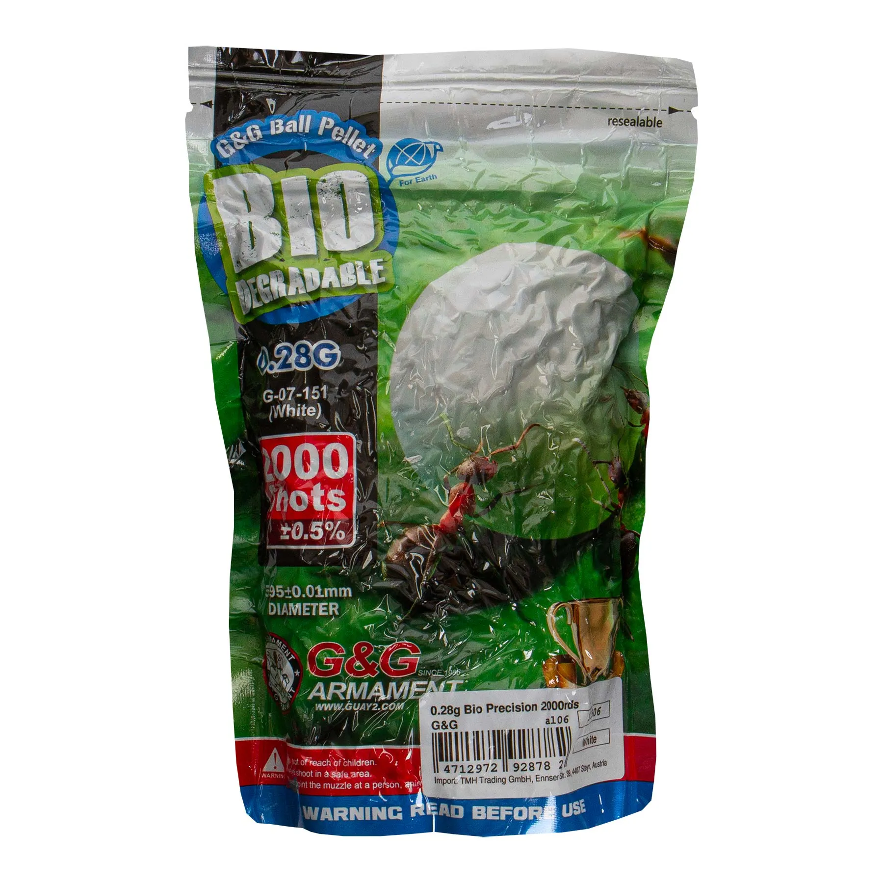 0,28g Bio BBs, 2000rds Beutel