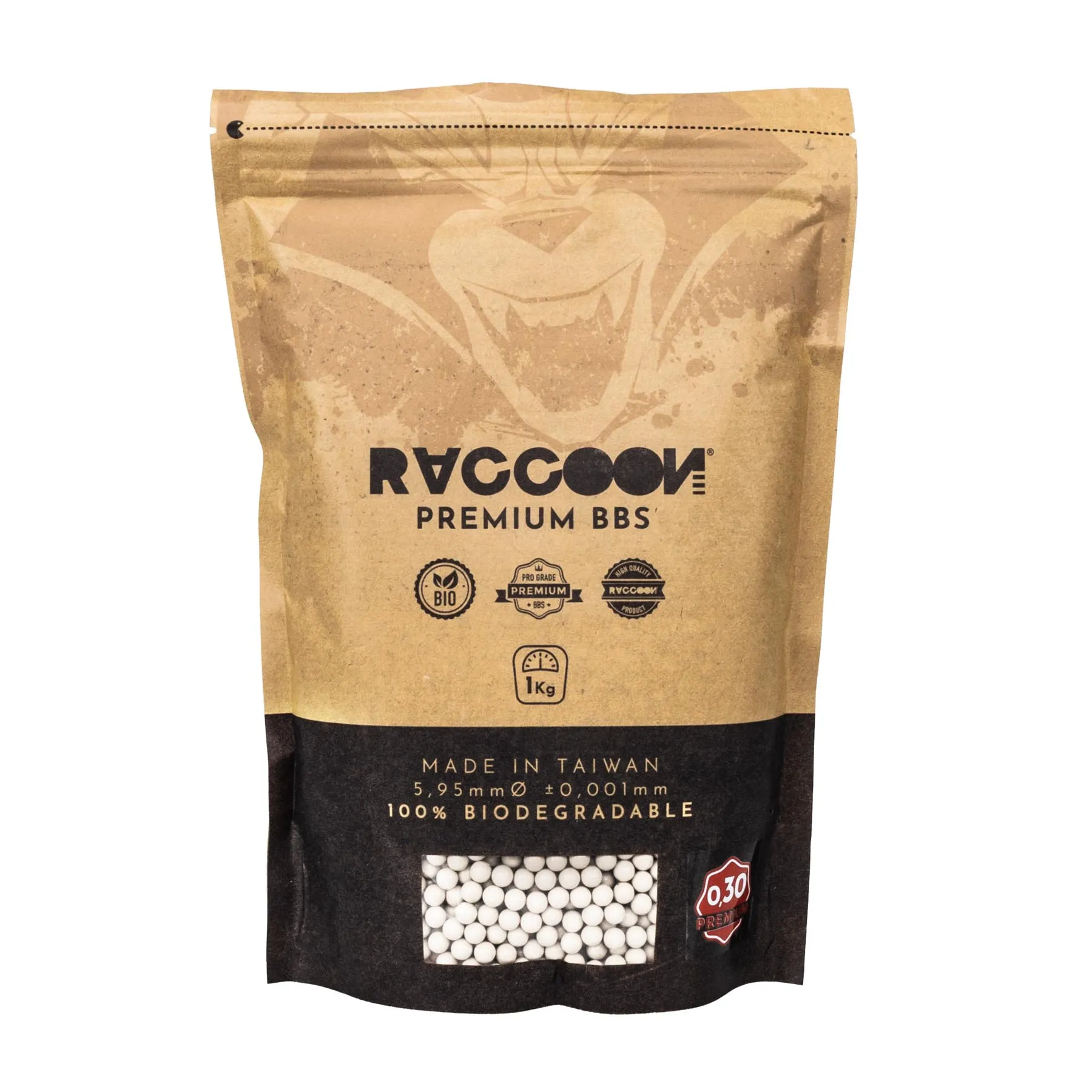 Raccoon Premium Bio BBs 0,30g, 1KG Raccoon Premium Bio BBs 0,30g, 1KG