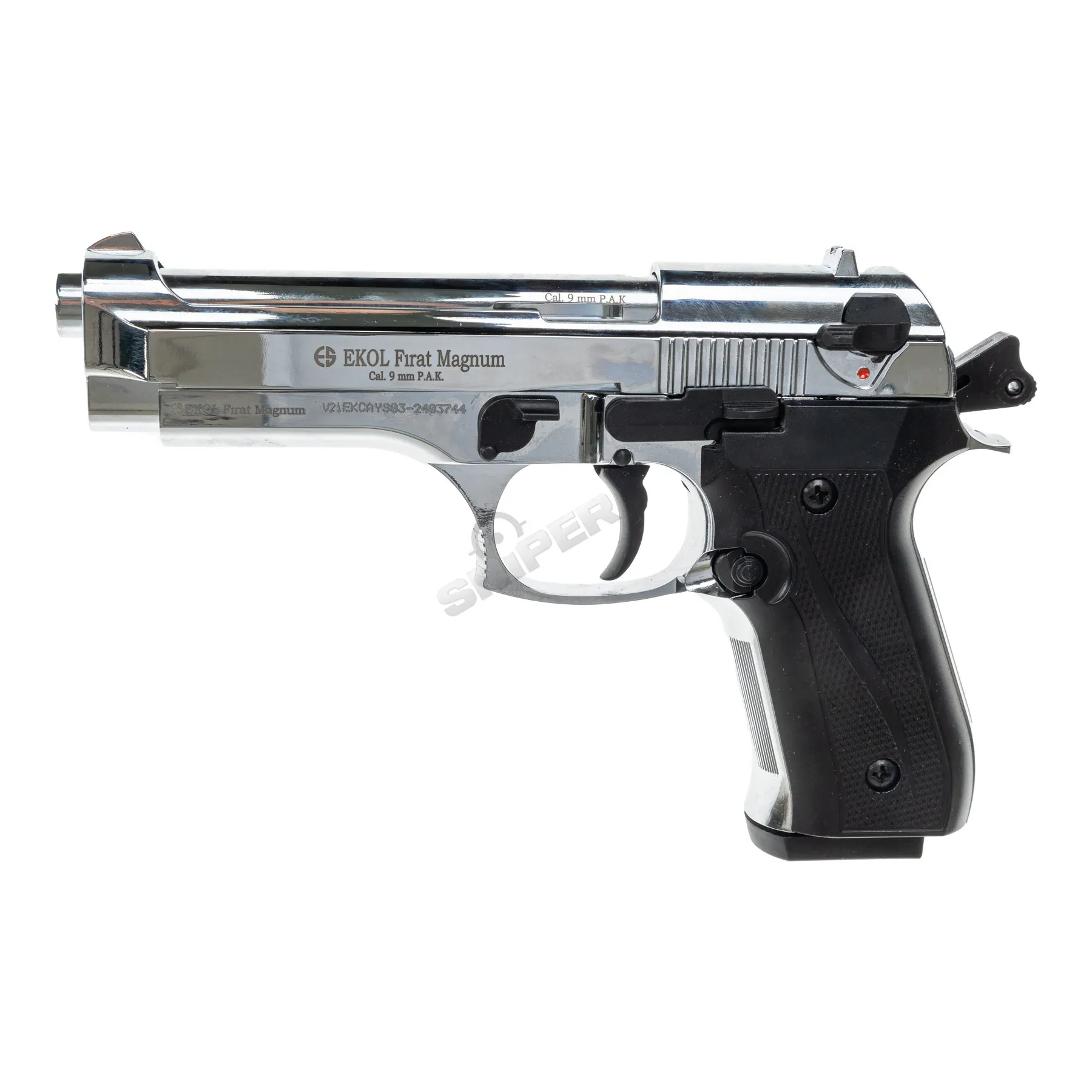 EKOL Firat 9mm P.A.K. Schreckschusspistole, Chrome