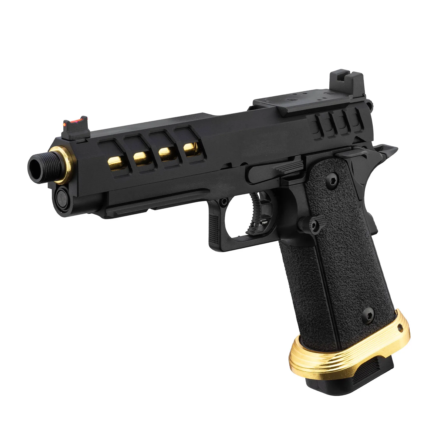 Lancer Tactical Heracles RMR Hi-Capa GBB Softairpistole, Black & Gold