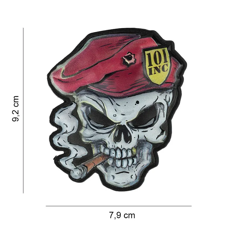 Patch 3D PVC Skull Red Beret