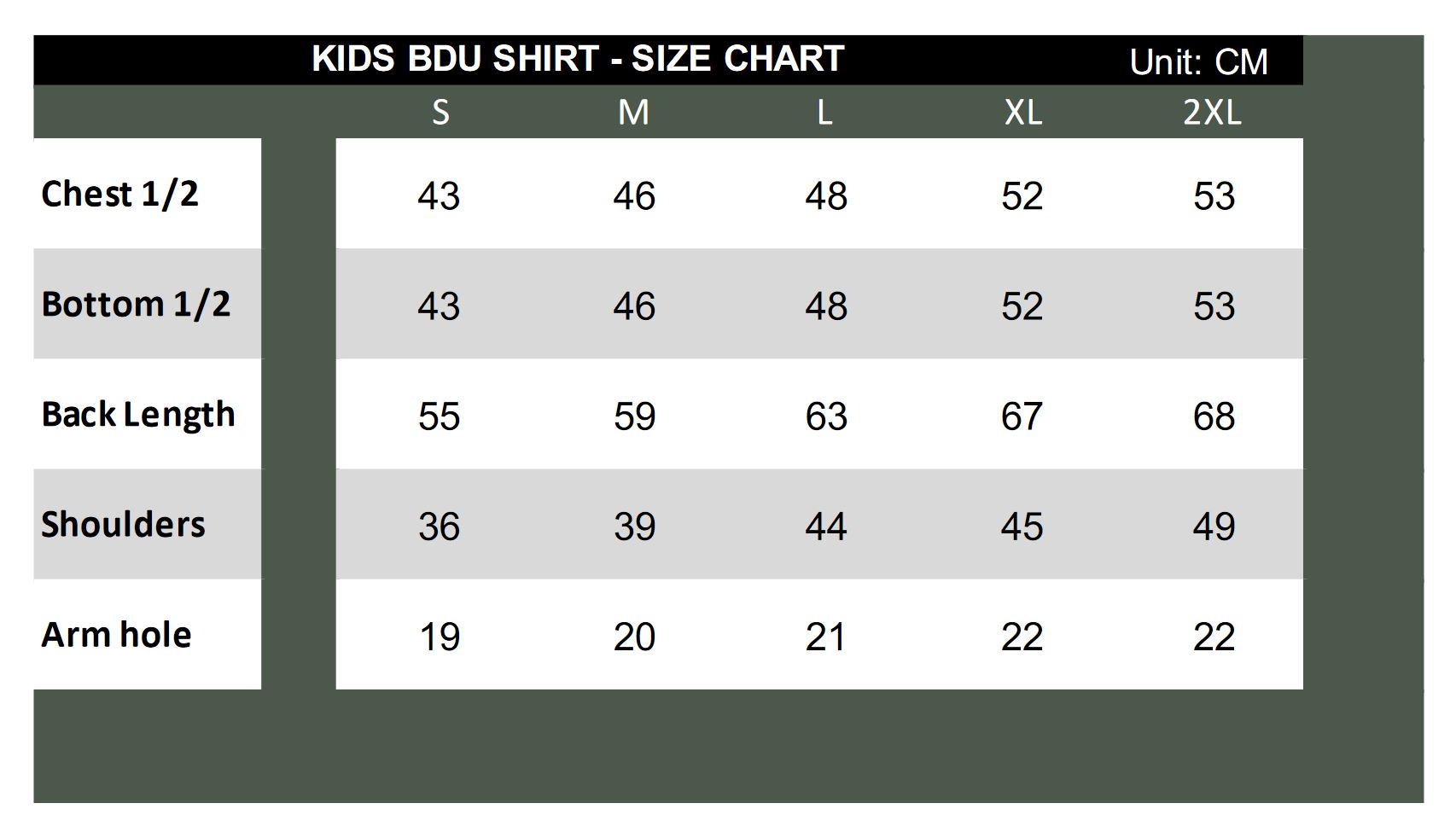 Kids BDU Shirt, Woodland