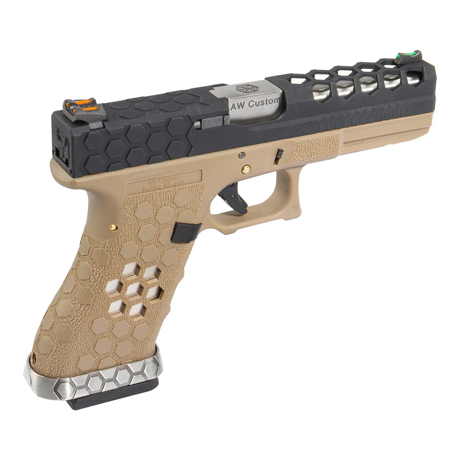VX0111 Hex Cut Pistol, GBB SAC Custom VX0111 Hex Cut GBB Softair Pistole