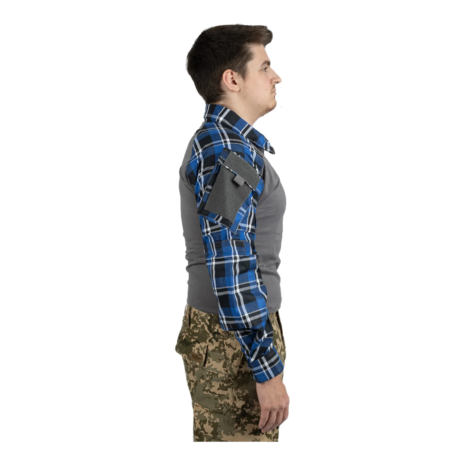 Flannel Combat Shirt, Blue Flannel Combat Shirt, Blue