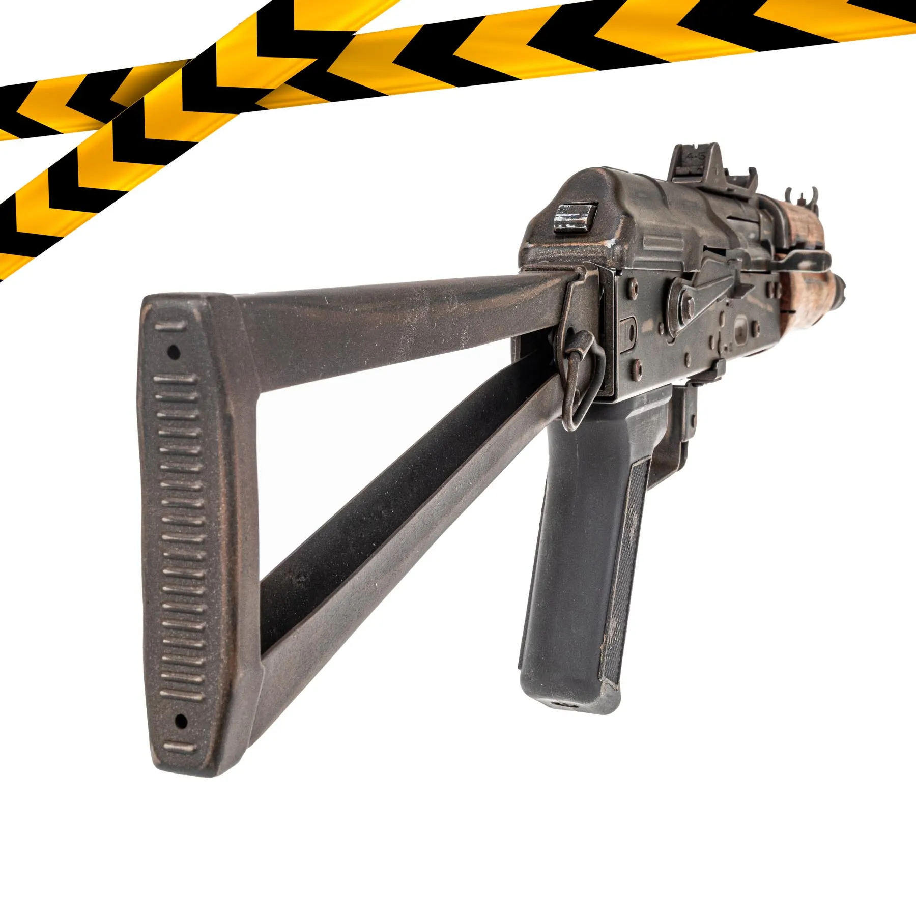 B-Ware APS AK 74U Battle Worn Style (S)AEG, Real Wood