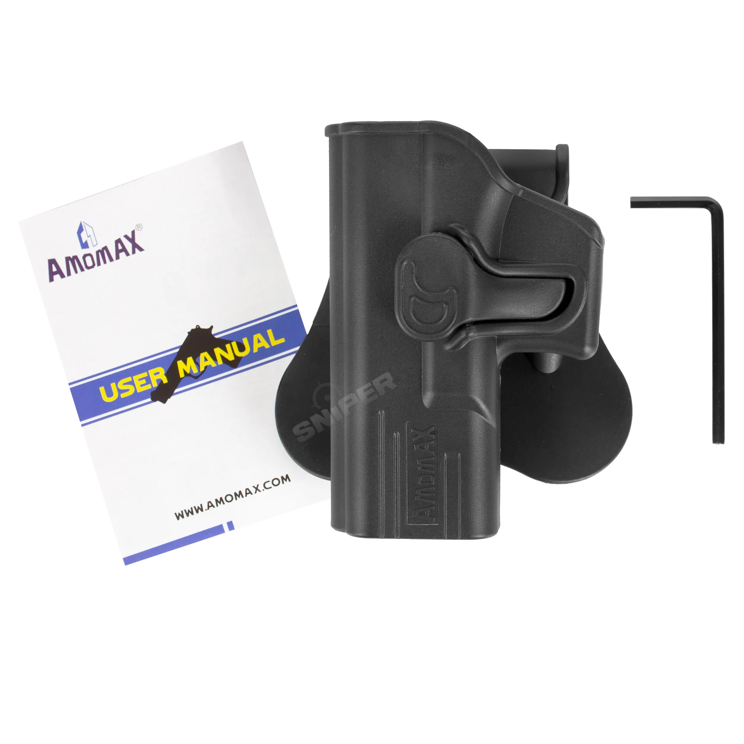 Formholster für Glock Modelle, links, Black