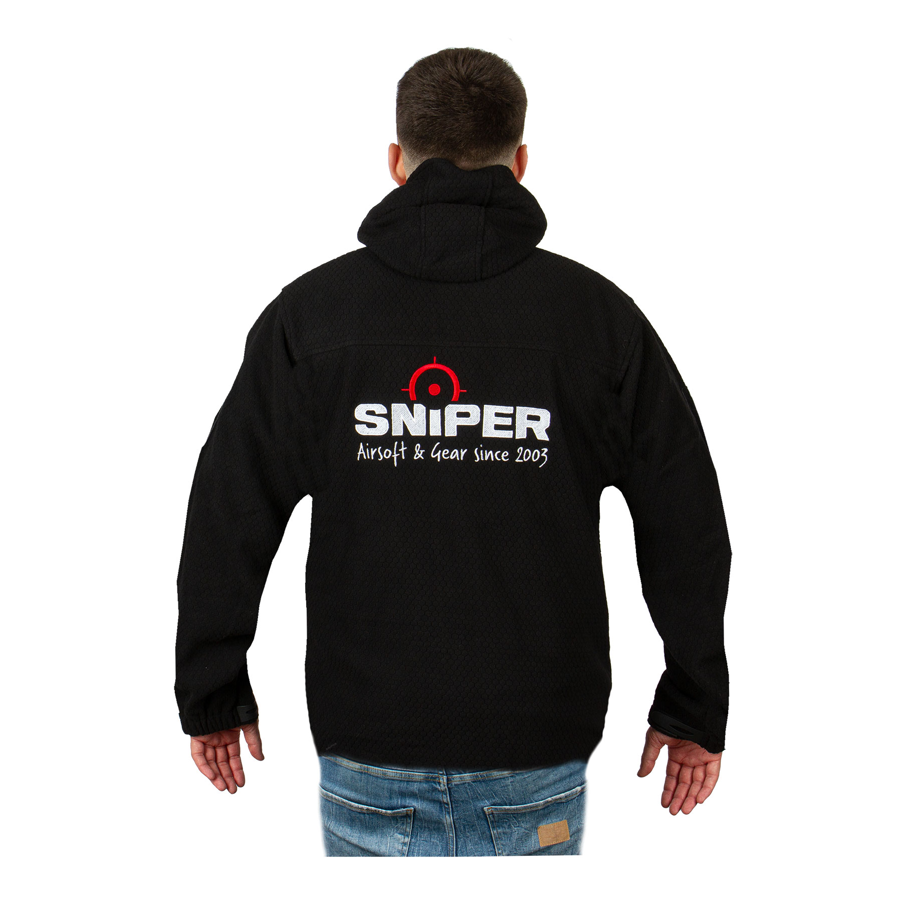 Sniper-AS Hexagon Fleece Weste, Black XXL