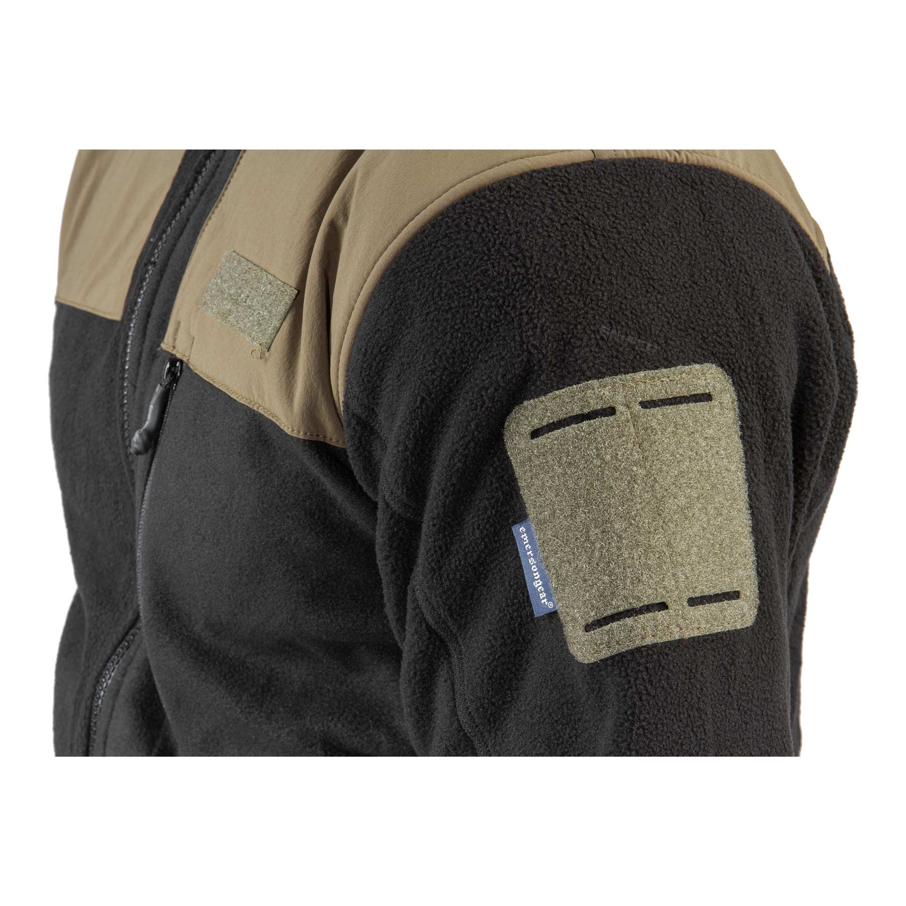 Emerson Gear Fleece Jacke, Tan / Black