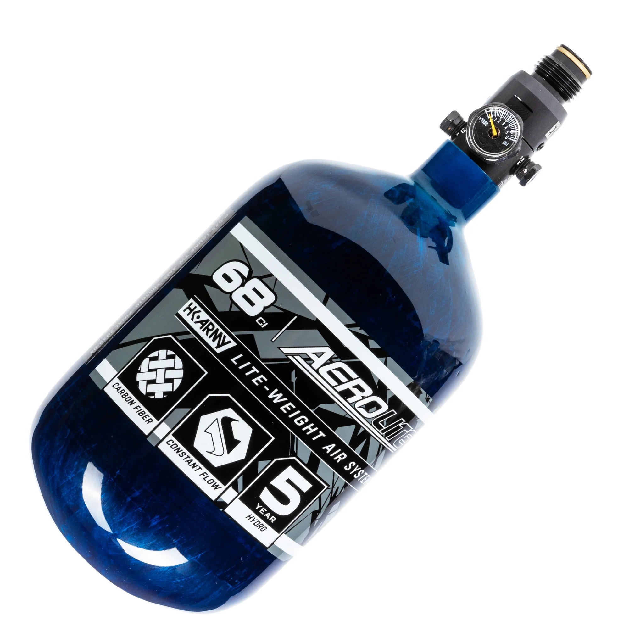 HK Army Aerolite Carbon Fiber Tank w/ Regulator 68/4500, Blue