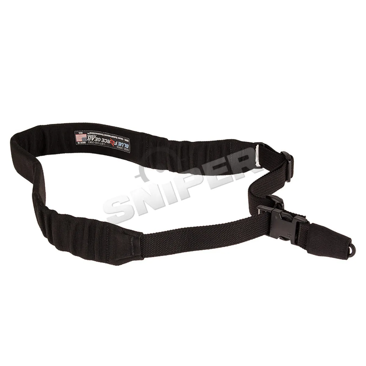 Padded Bungee One Point Snap Hook Sling, Black