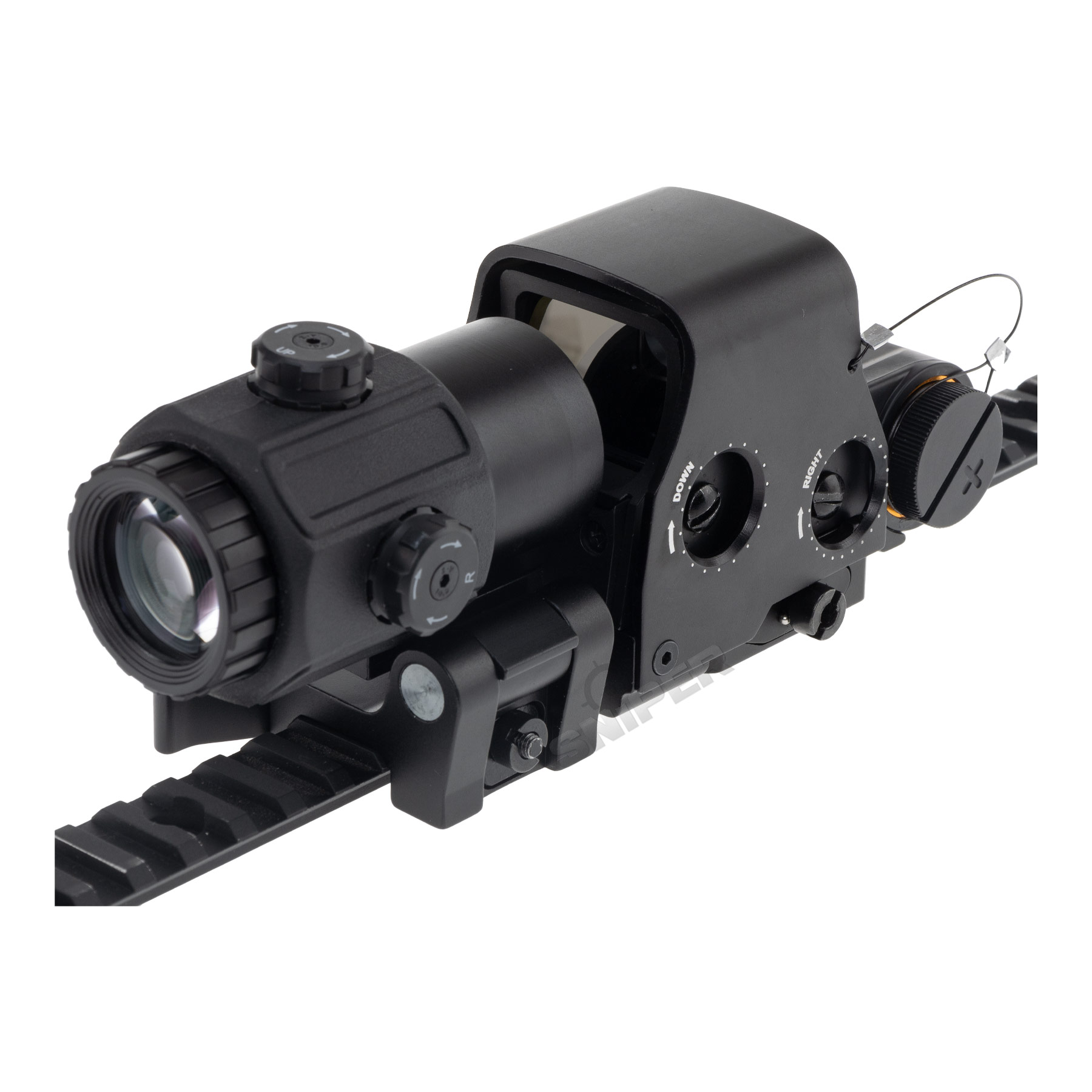 Reapo R558 Holo Red Dot Visier w/ 3x Magnifier, Black