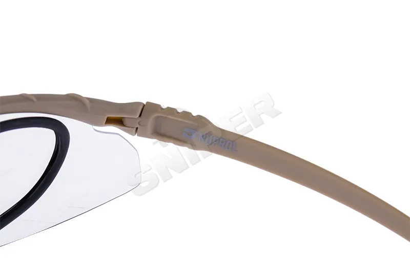 Battle Pro Schutzbrille Set Tan, Clear Lens