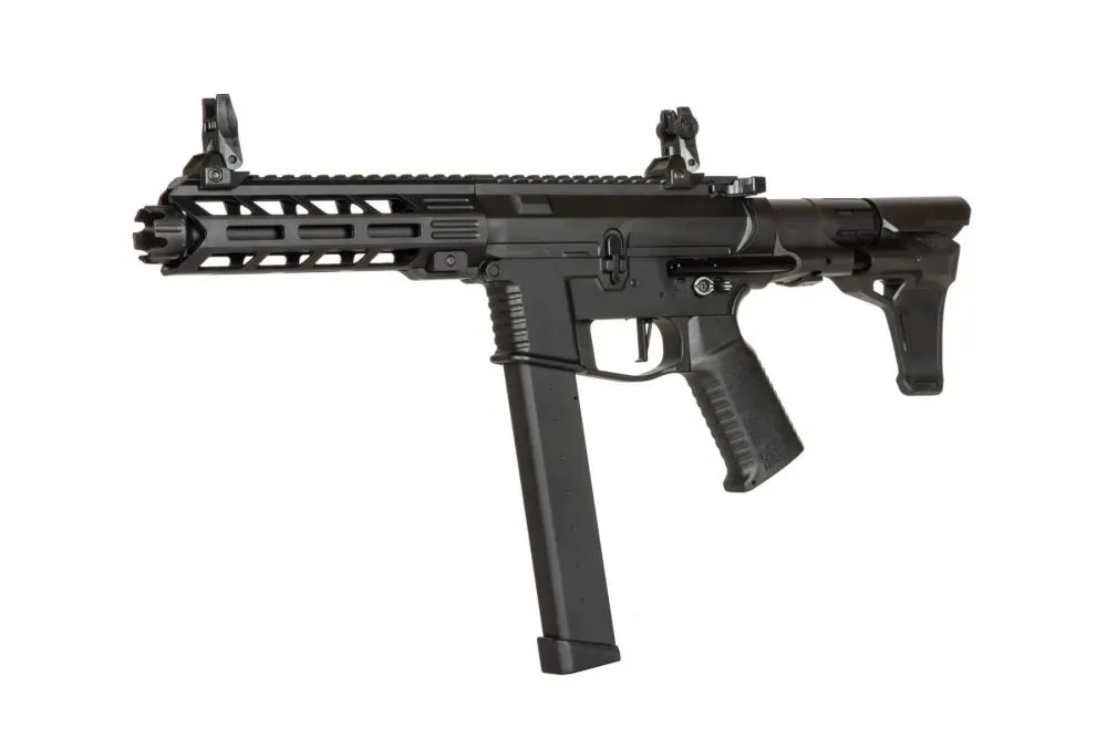 Well WE01A SMG Airsoft Rifle (S)AEG, Black