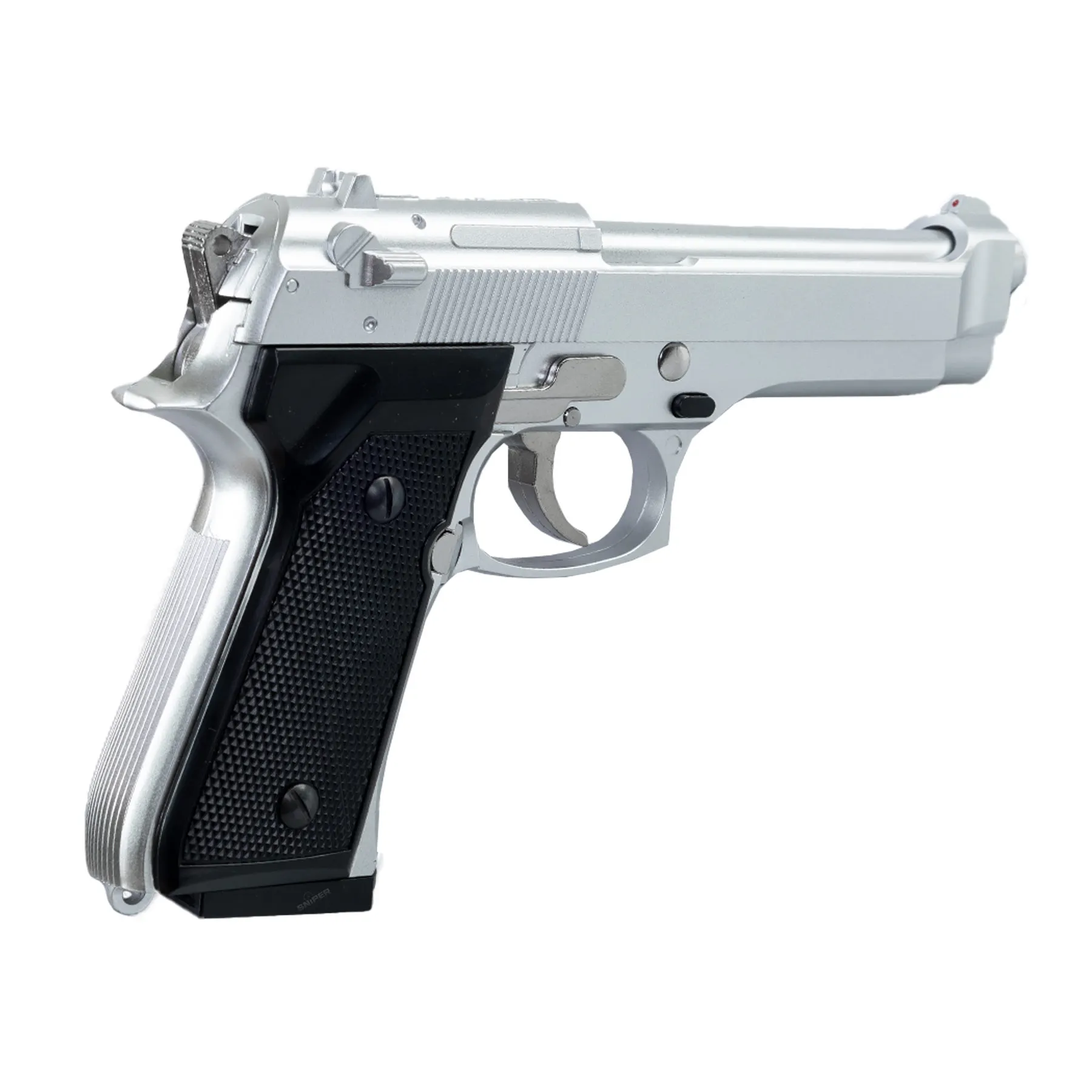 HFC F9 Federdruck, < 0,5 Joule Softair Pistole, silver HFC F9 Federdruck, < 0,5 Joule Softair Pistole, silver