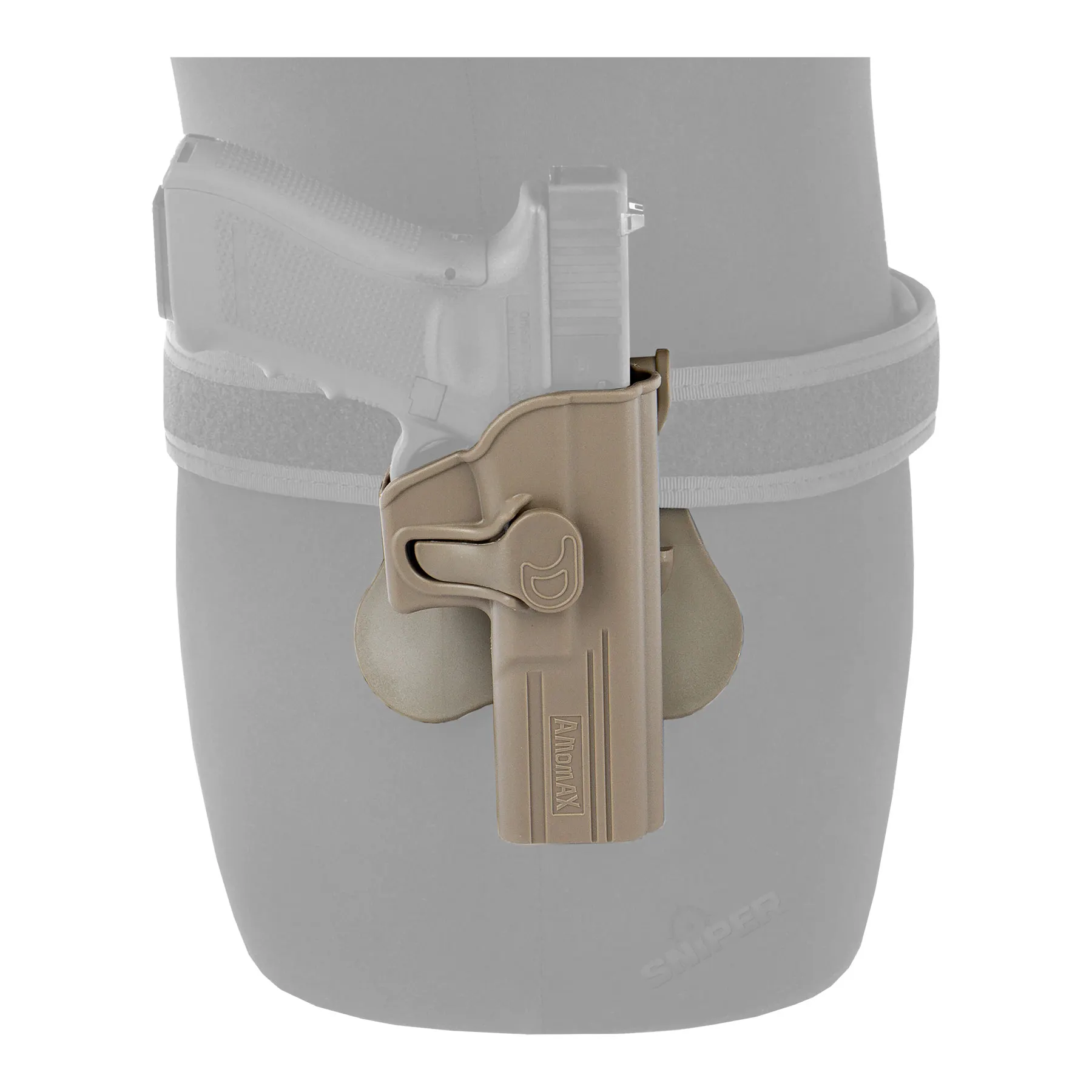 Formholster für Glock17, rechts, Tan