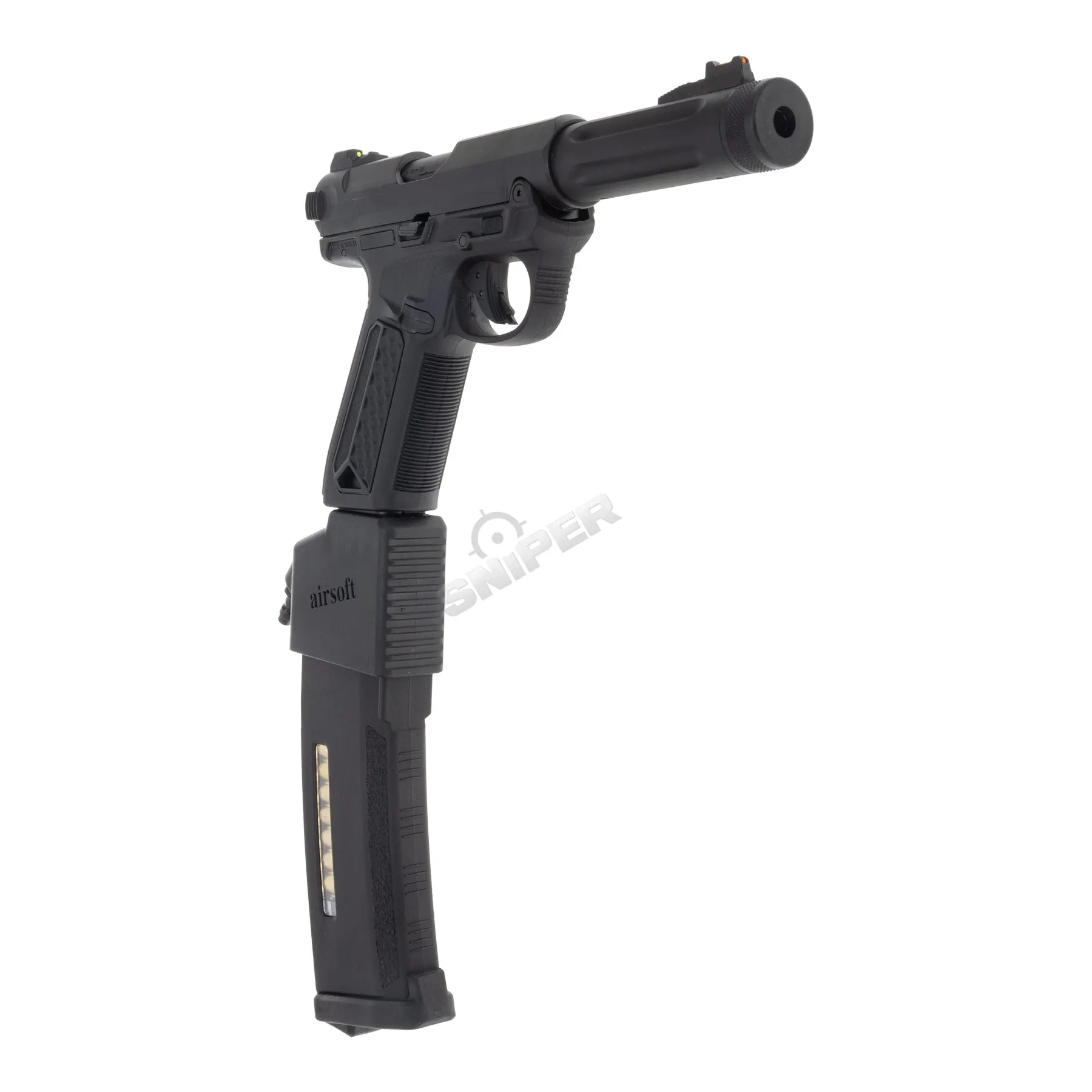 HPA Set Action Army AAP 01 + Bottle + Dominator US + PTS, Black