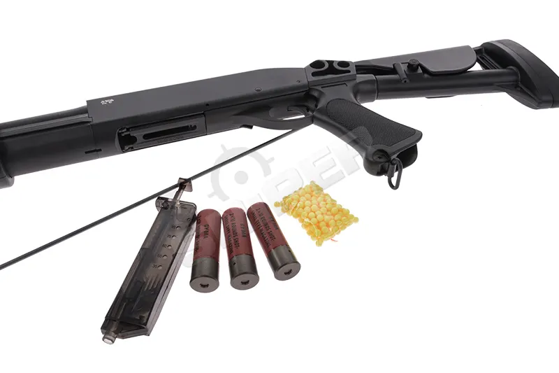 M870 Sheriff Sliding Tri-Shot Spring Shotgun,Black