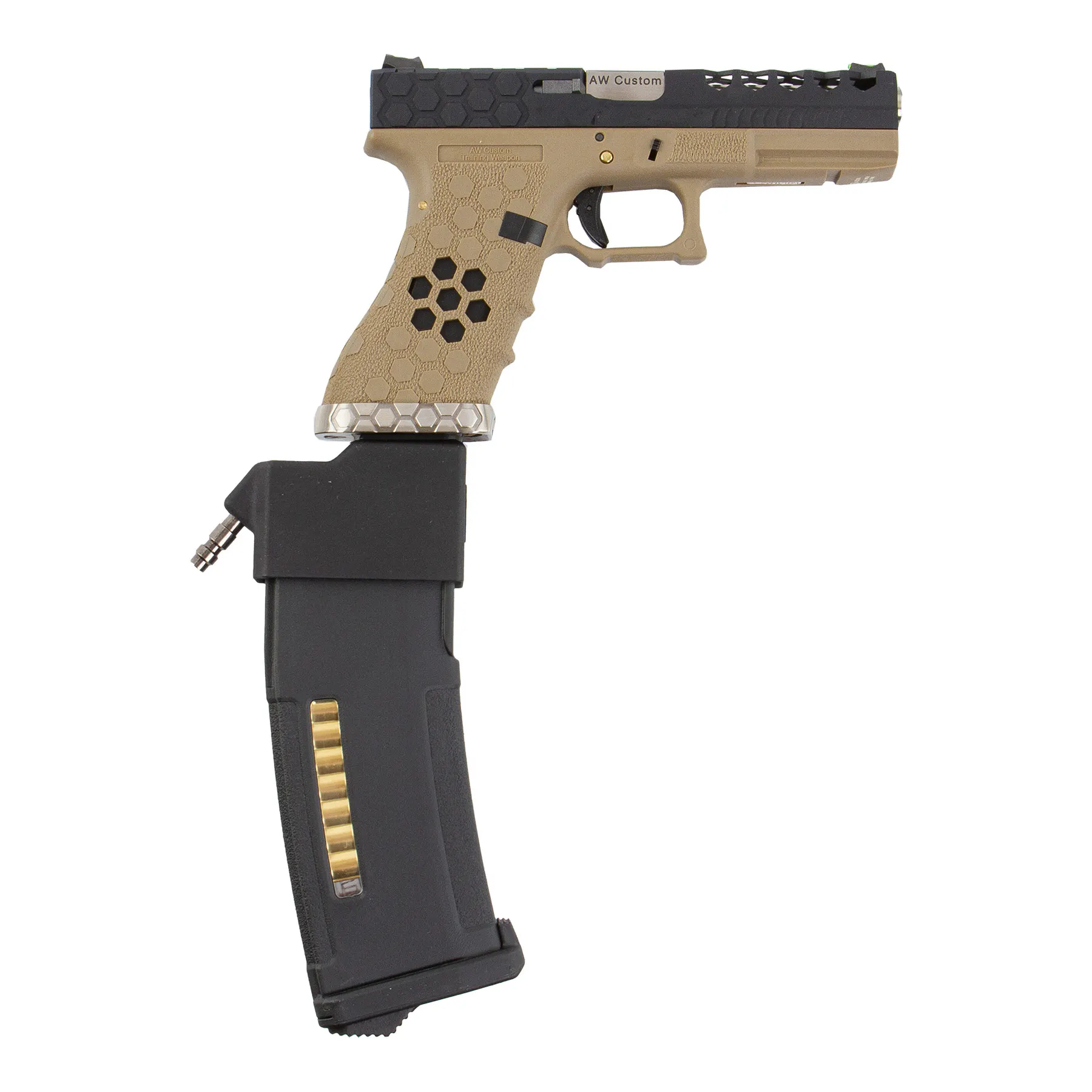 HPA Set SAC VX0111 + Bottle + Creeper HPA US Softair Pistole HPA Set SAC Custom VX0111 Hex Cut HPA US Softair Pistole