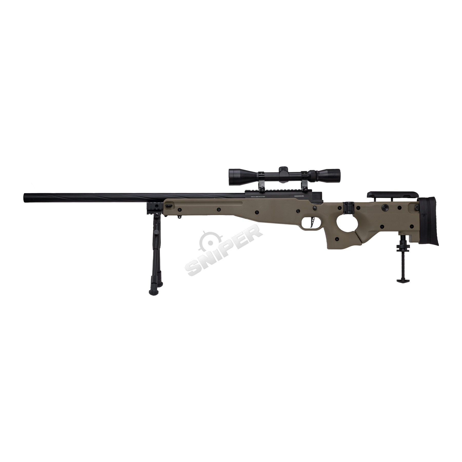 Specna Arms SA-S14 Scharfschützengewehr w/ Scope & Bipod, Tan