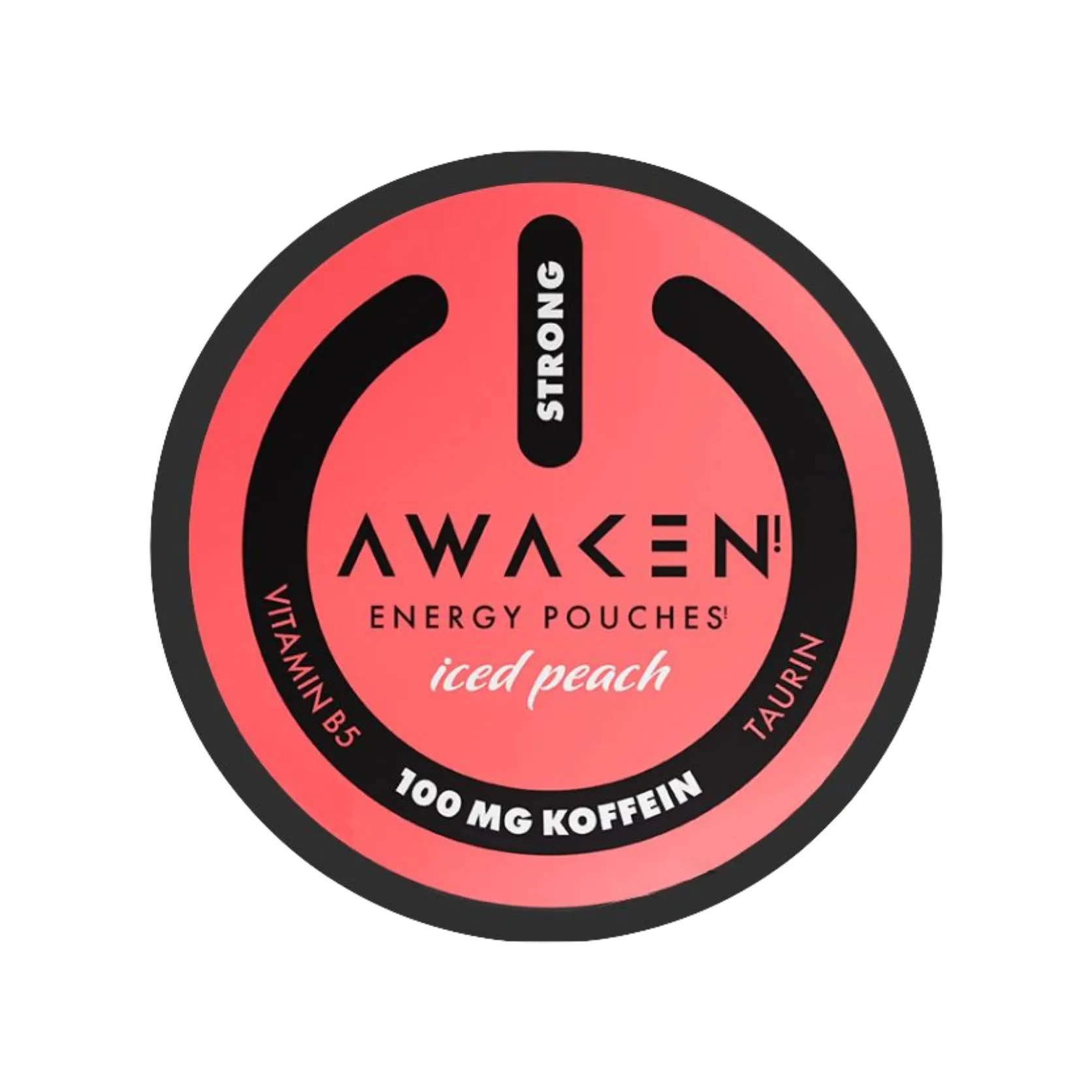 AWAKEN Iced Peach Energy Pouches 100mg