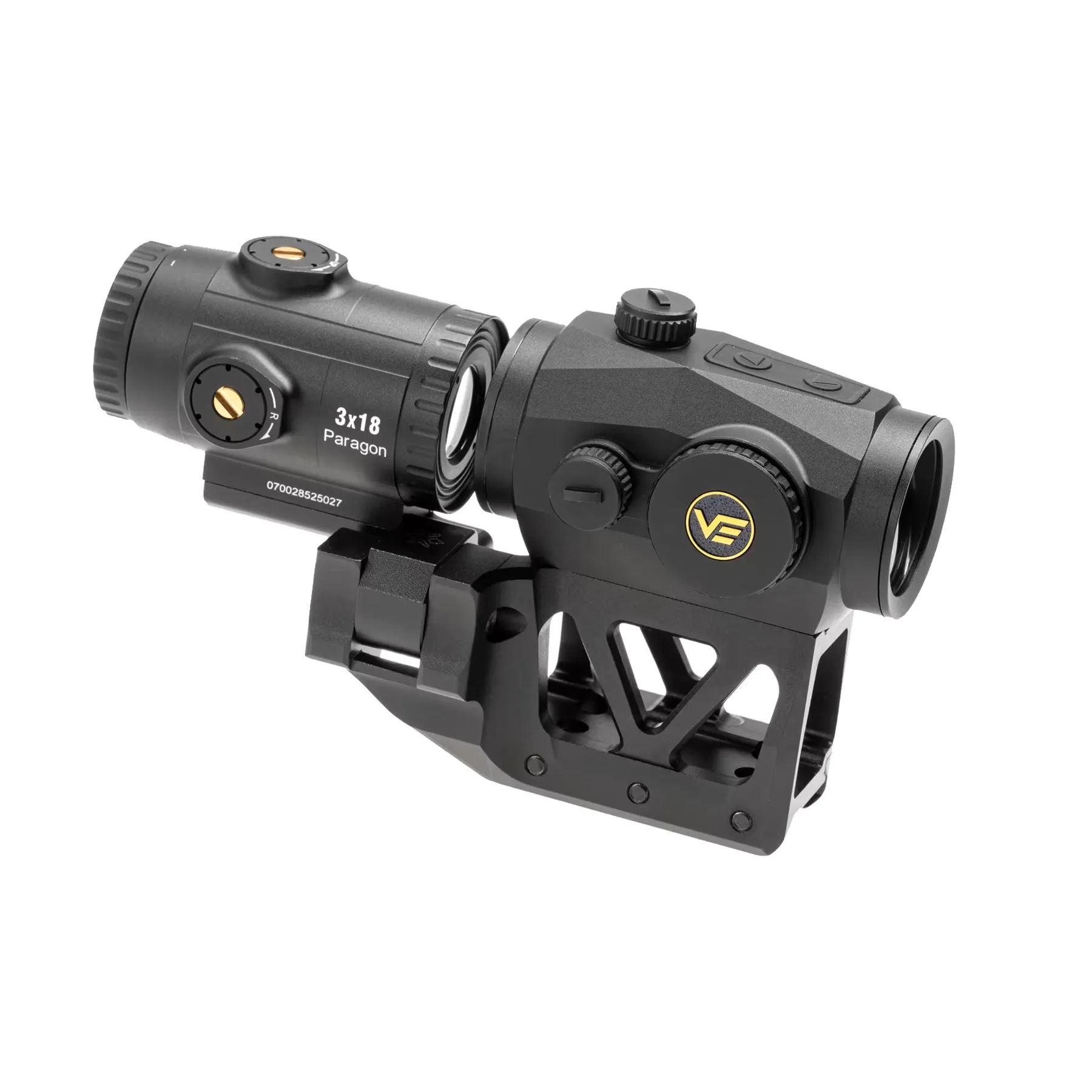 Vector Optics Scrapper 1x25 RDS with Paragon 3x Magnifier and One Piece Mount, Black
