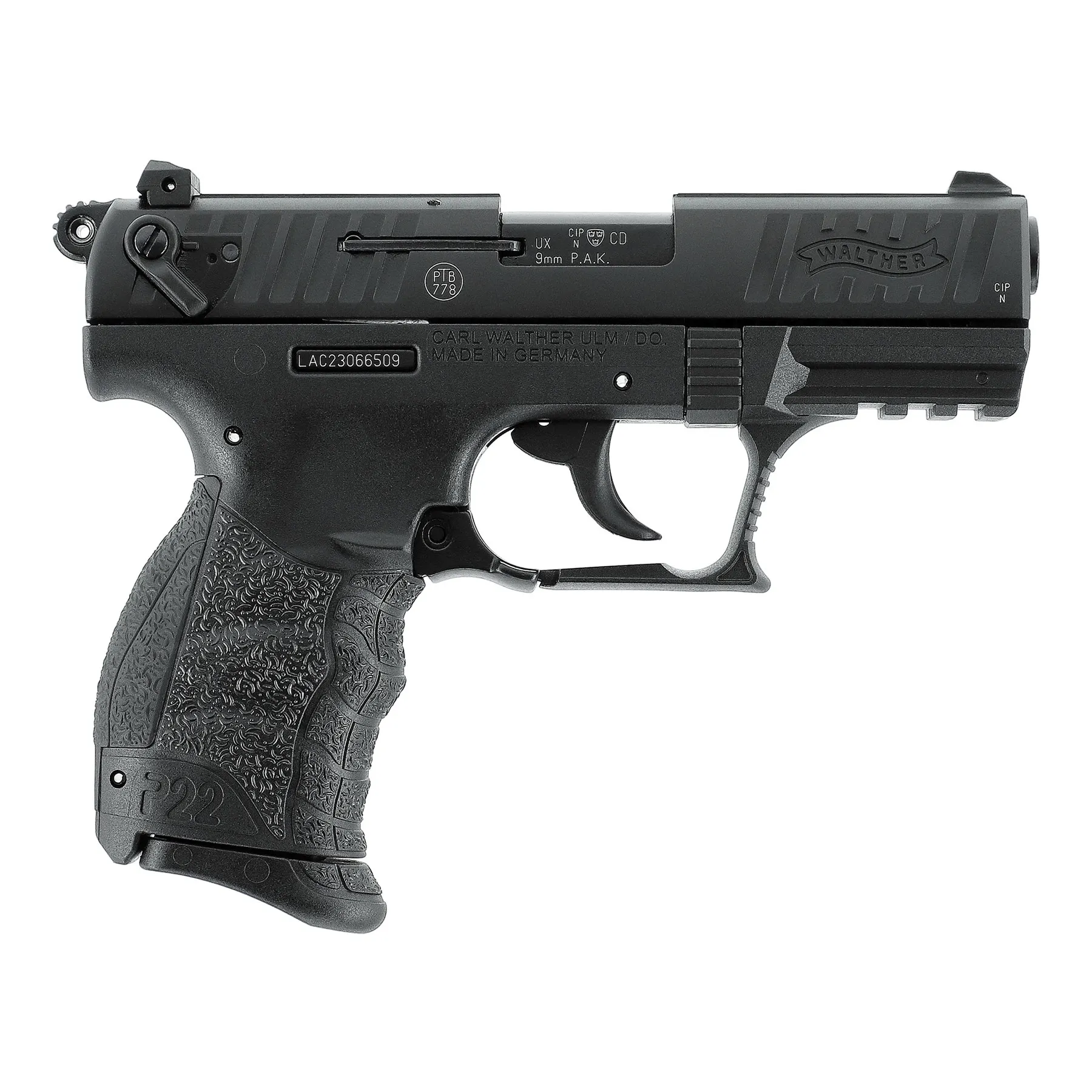 Walther Mod. P22Q Schreckschusspistole 9mm P.A.K, Black