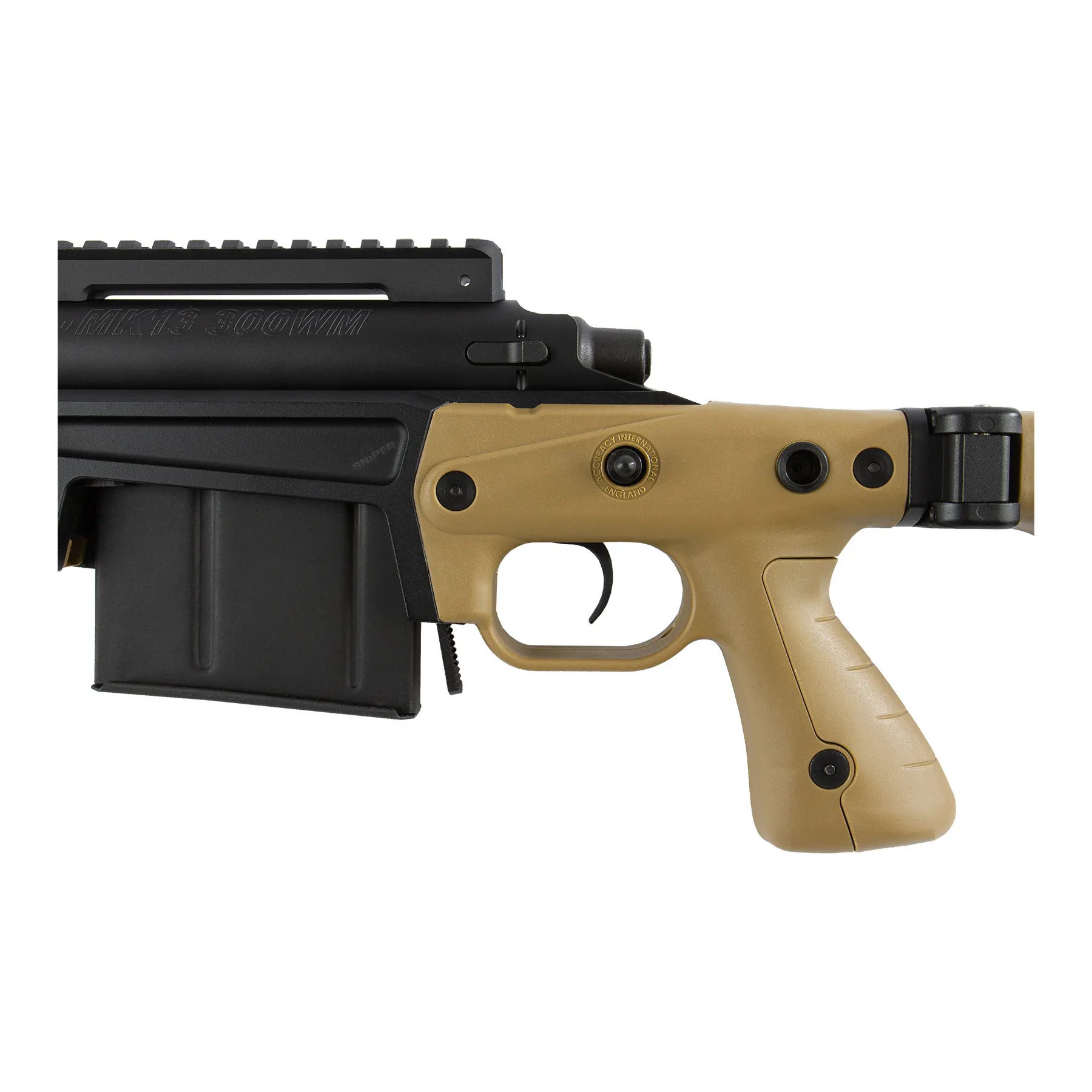 AI MK13 Compact Sniper Rifle, Black & Tan