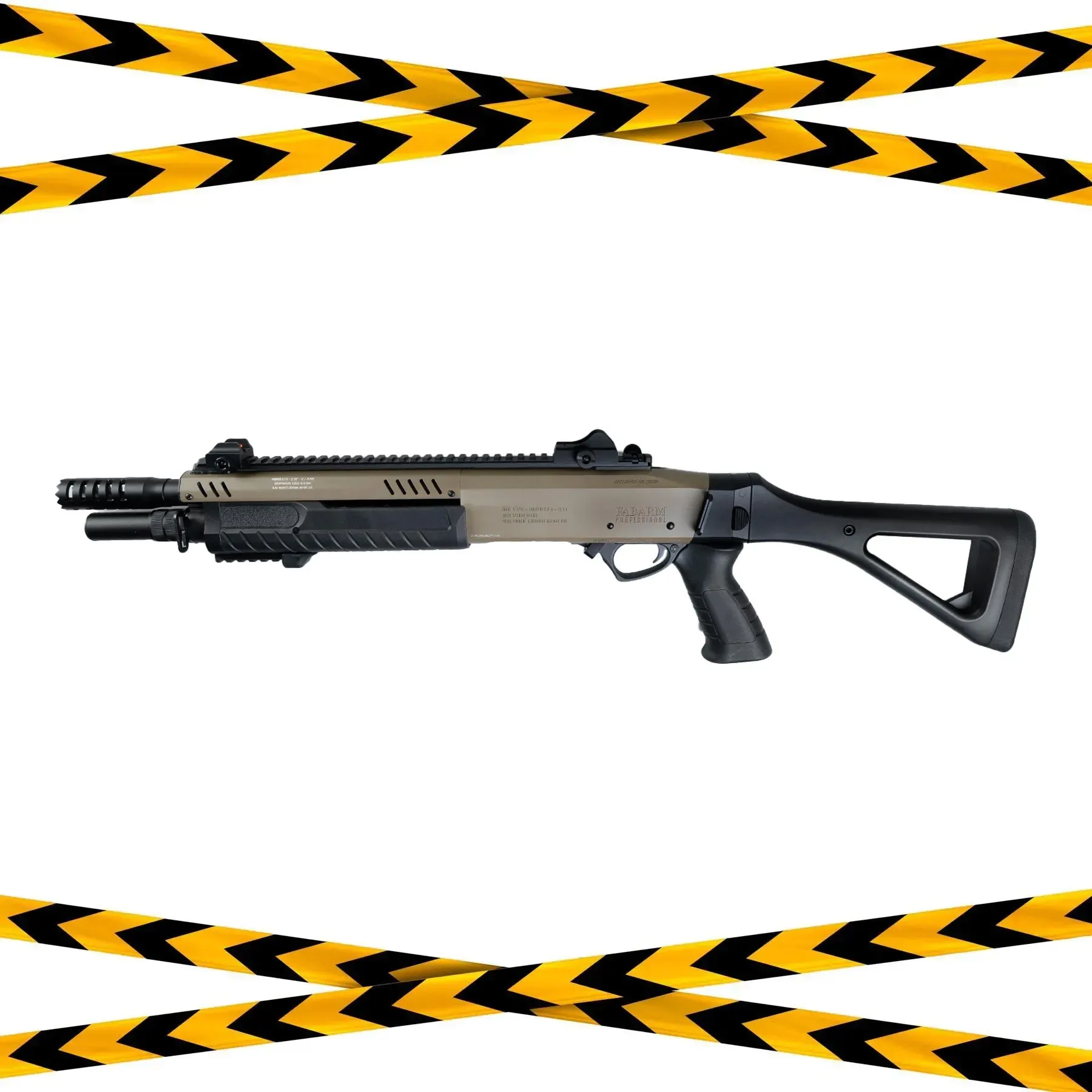 B-Ware Fabarm STF12 Compact 11" Gas Pumpgun, Flat Earth