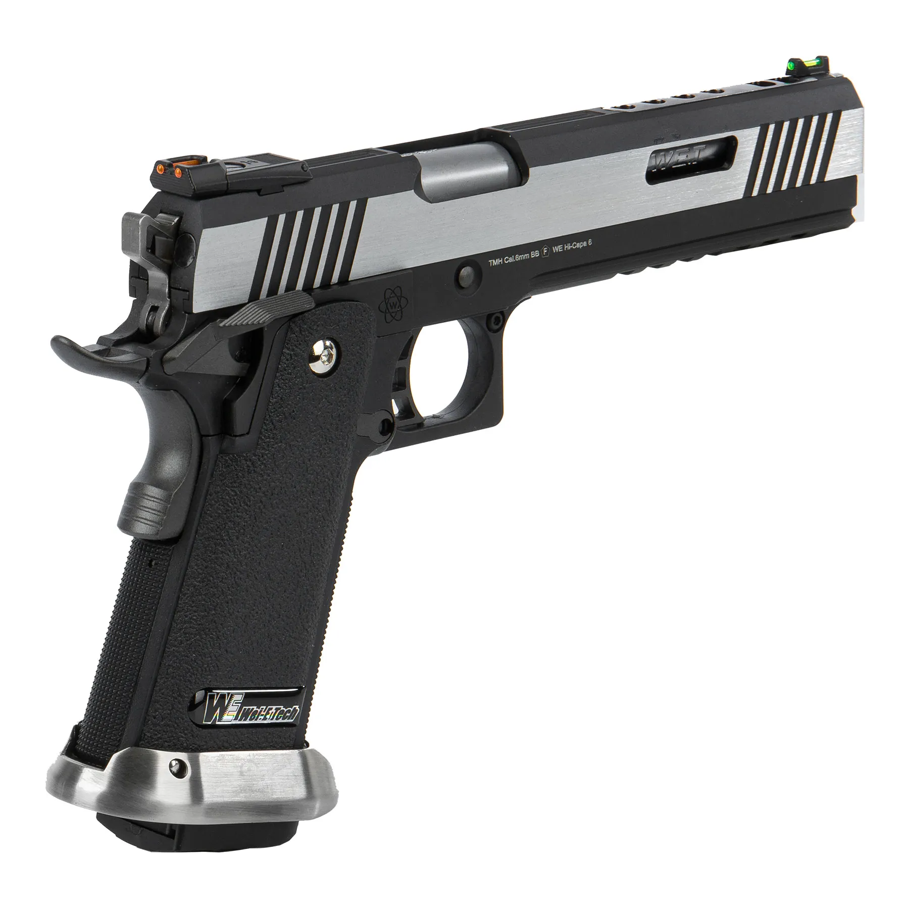 WE Hi-Capa 6 Silver Barrel Force Dualtone GBB Softair Pistole