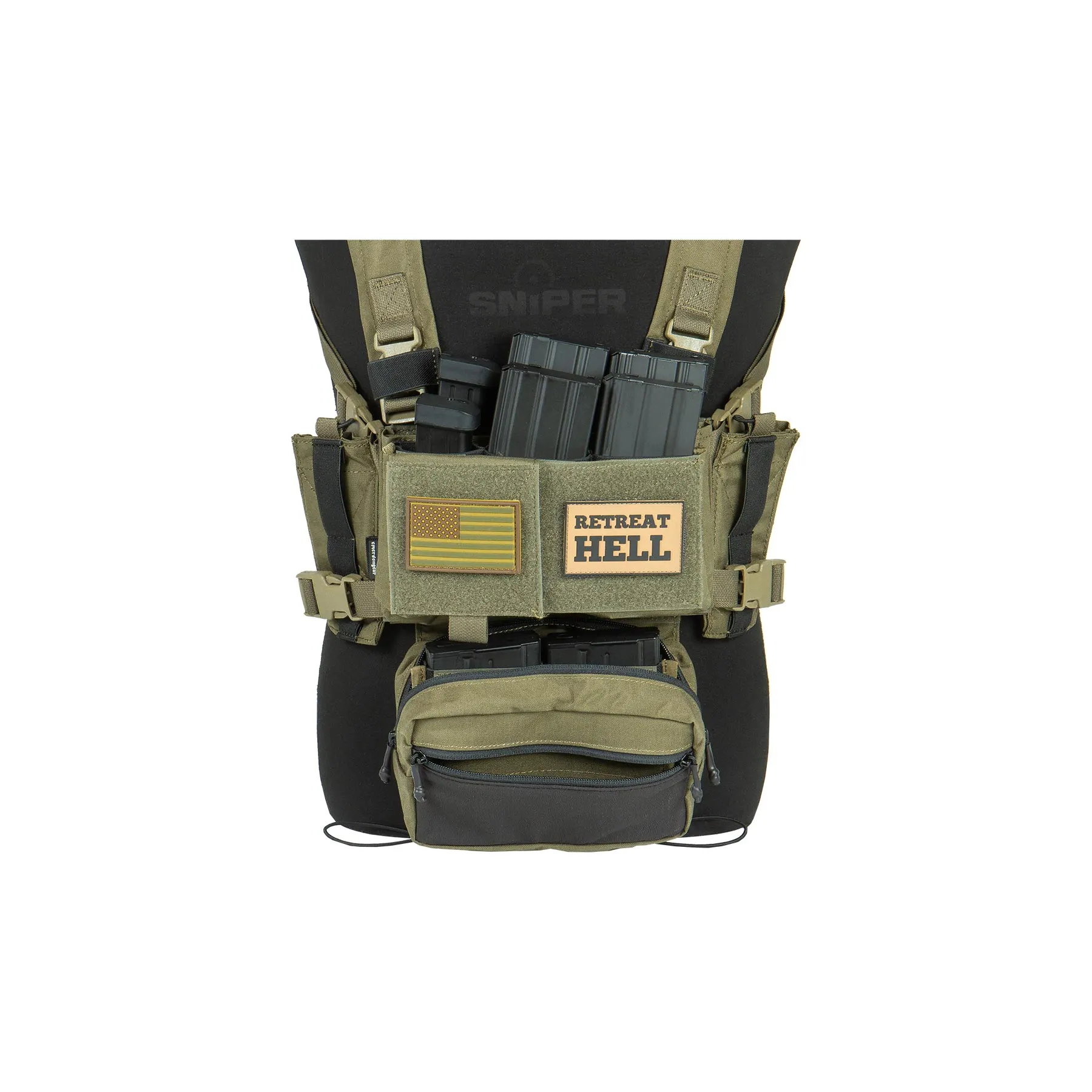 Micro Fight Chissis MK3 Chest Rig, Ranger Green