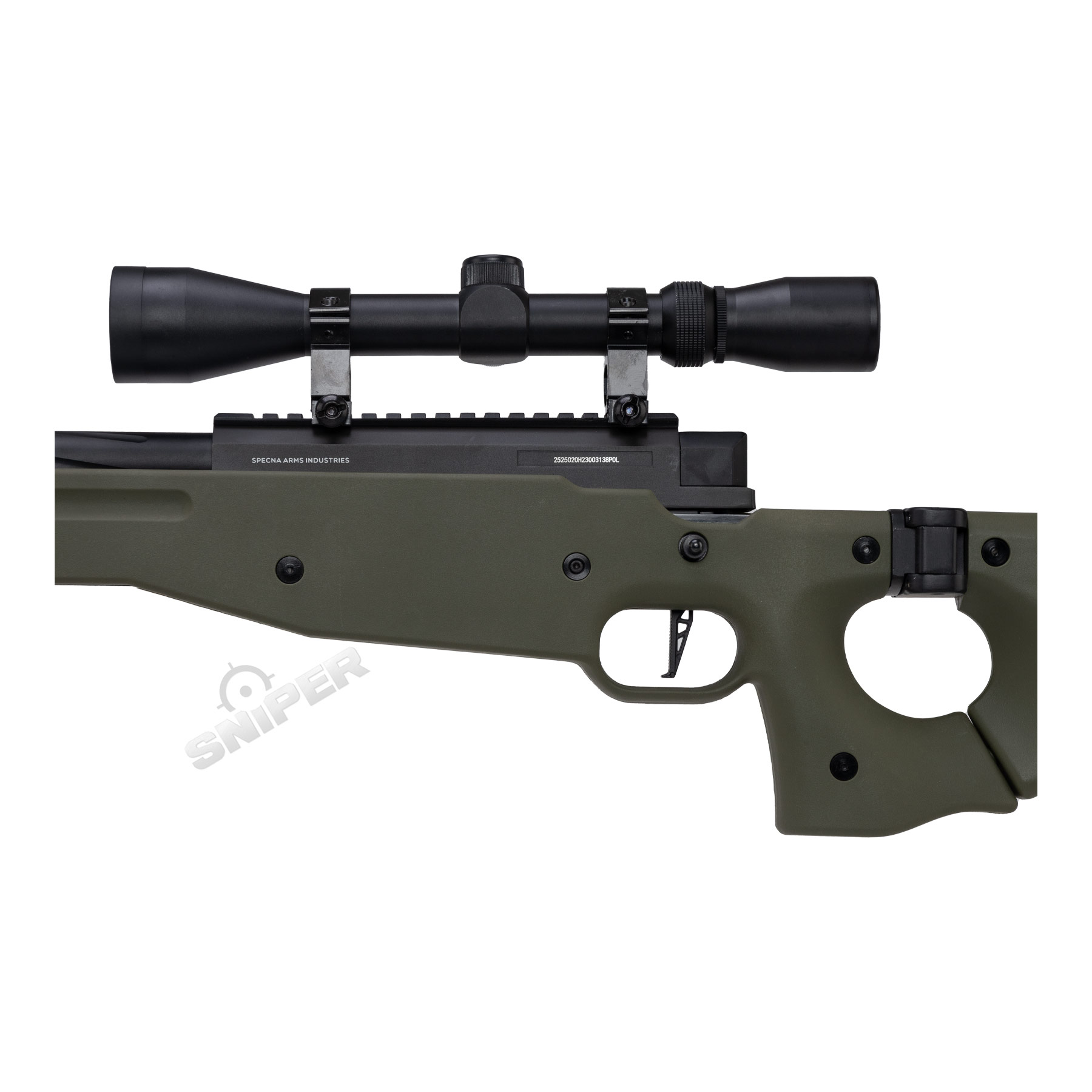 Specna Arms SA-S14 Scharfschützengewehr w/ Scope & Bipod, Olive