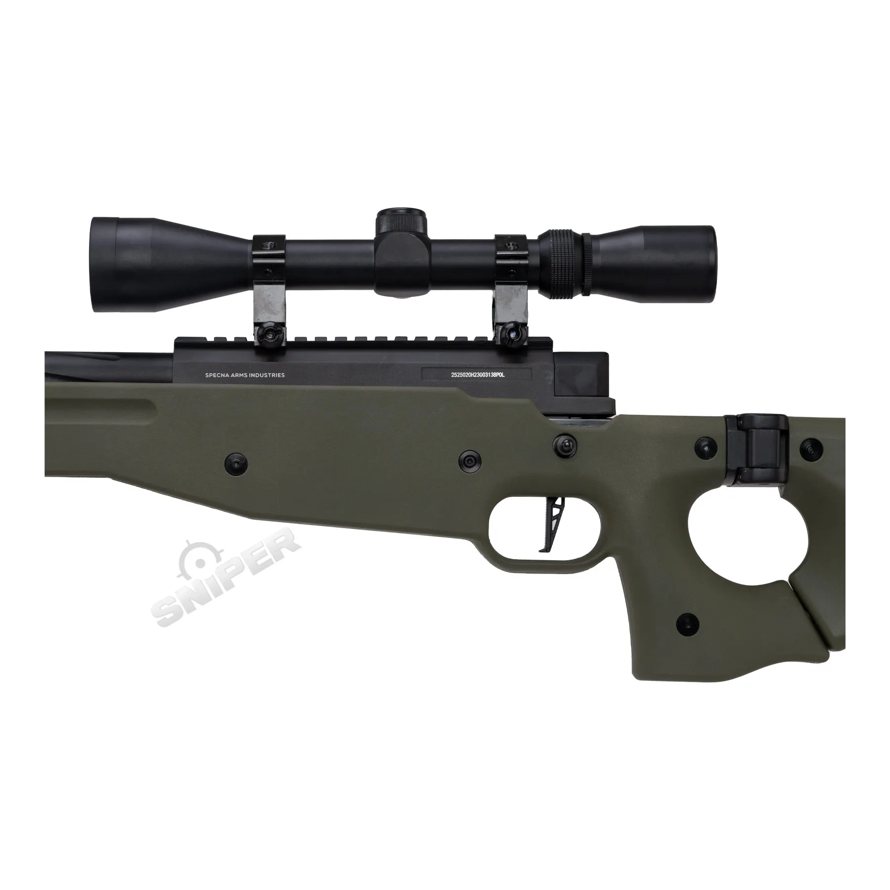 Specna Arms SA-S14 Scharfschützengewehr High-Power w/ Scope & Bipod, Olive Specna Arms SA-S14 Scharfschützengewehr w/ Scope & Bipod, Olive