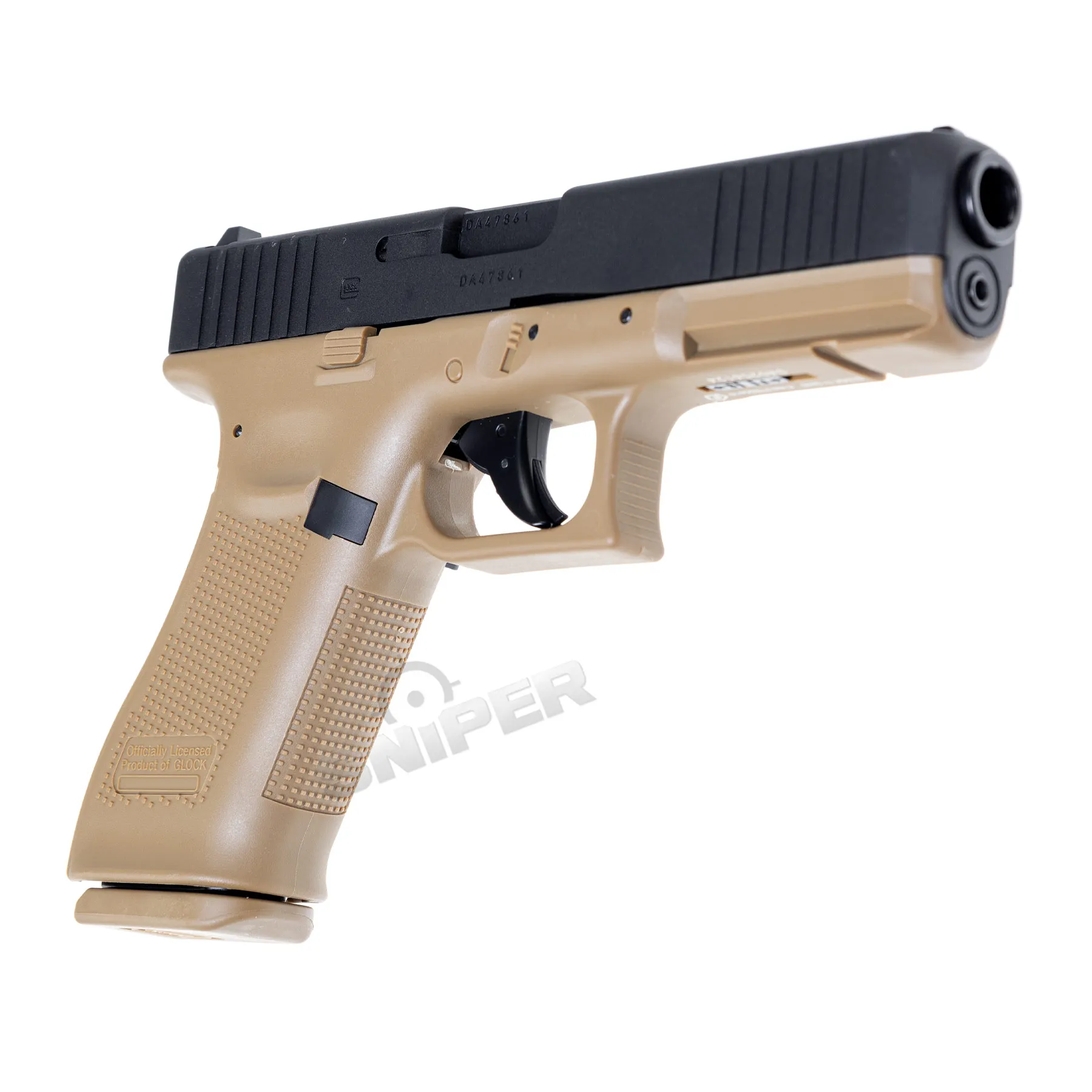 Glock 17 Gen 5 GBB Softair Pistole, Black/Tan Glock 17 Gen 5 GBB Softair Pistole, Black/Tan
