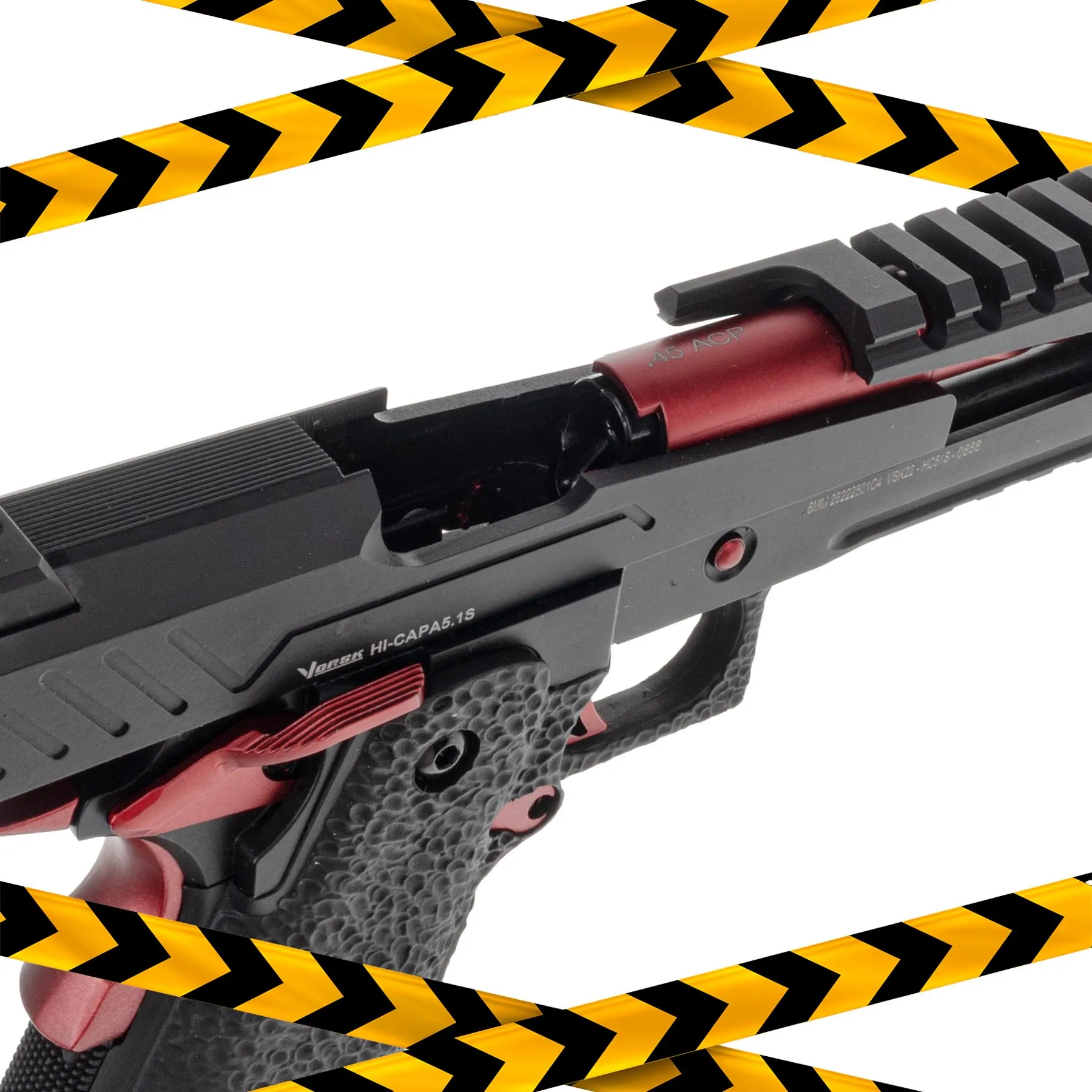 B-Ware Vorsk Hi-Capa 5.1 Split Slide, Red/Black, GBB